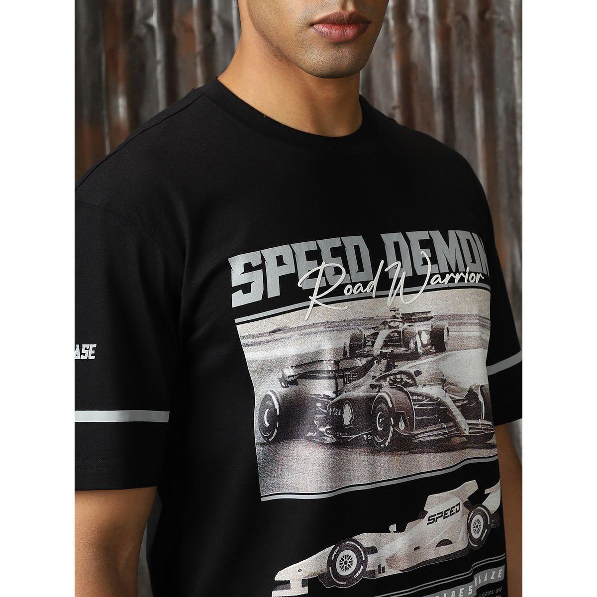تيشيرت بقصة عادية وطبعة جرافيك هاي ستار × ستايلي-men-clothing-tshirtsandpolos-tshirts-image-2