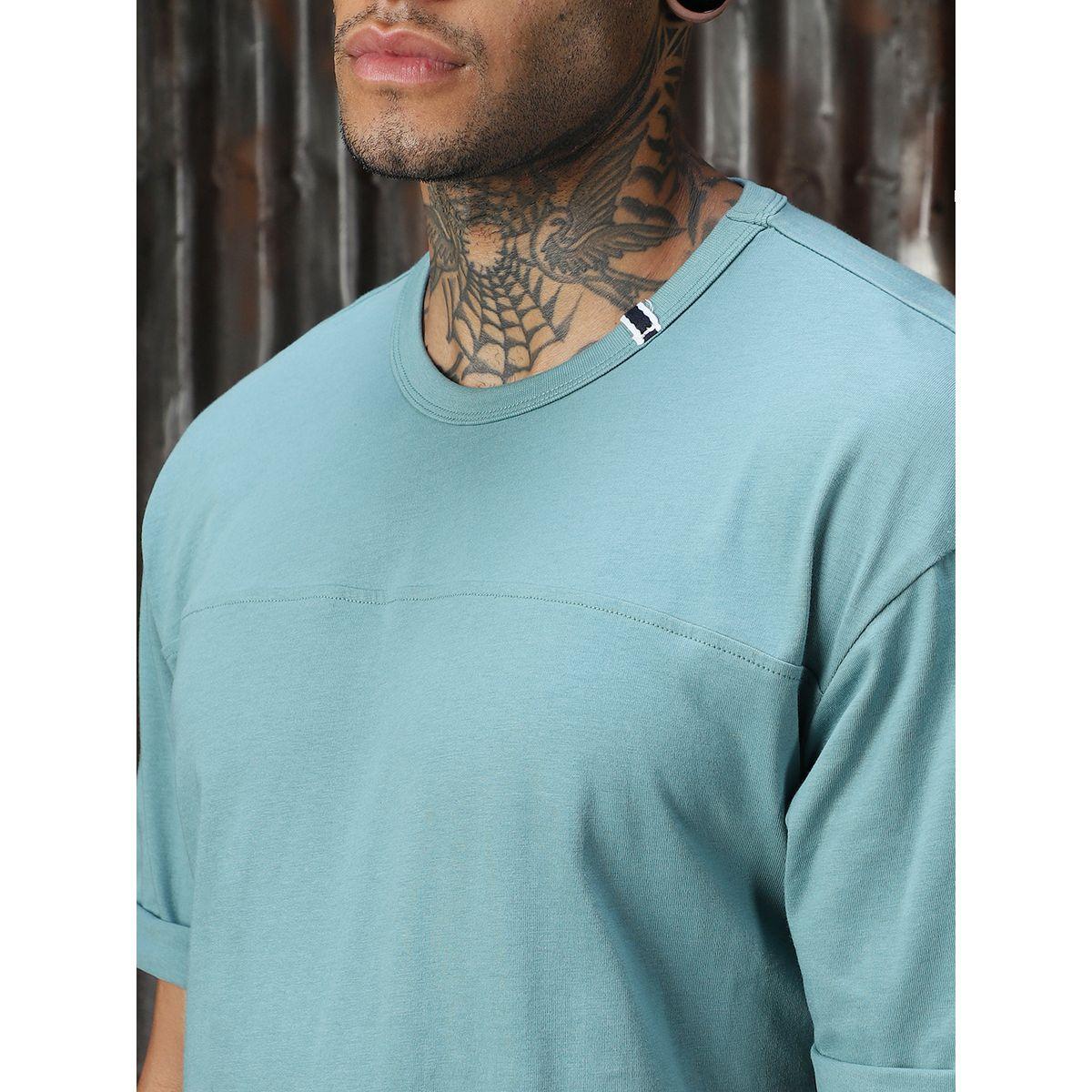 High Star X Styli  Solid Cotton Relaxed Fit Round Neck T-Shirt-men-clothing-tshirtsandpolos-tshirts-image-2