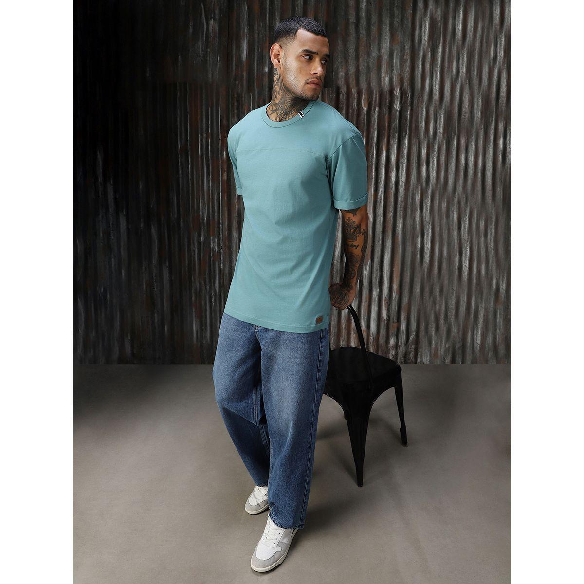 High Star X Styli  Solid Cotton Relaxed Fit Round Neck T-Shirt-men-clothing-tshirtsandpolos-tshirts-image-4
