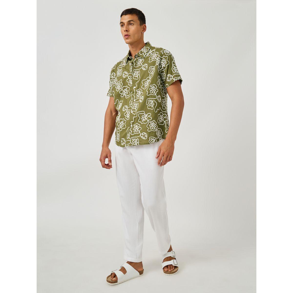 Styli Embroidered Regular Fit Spread Collar Shirt-men-clothing-shirts-image-2