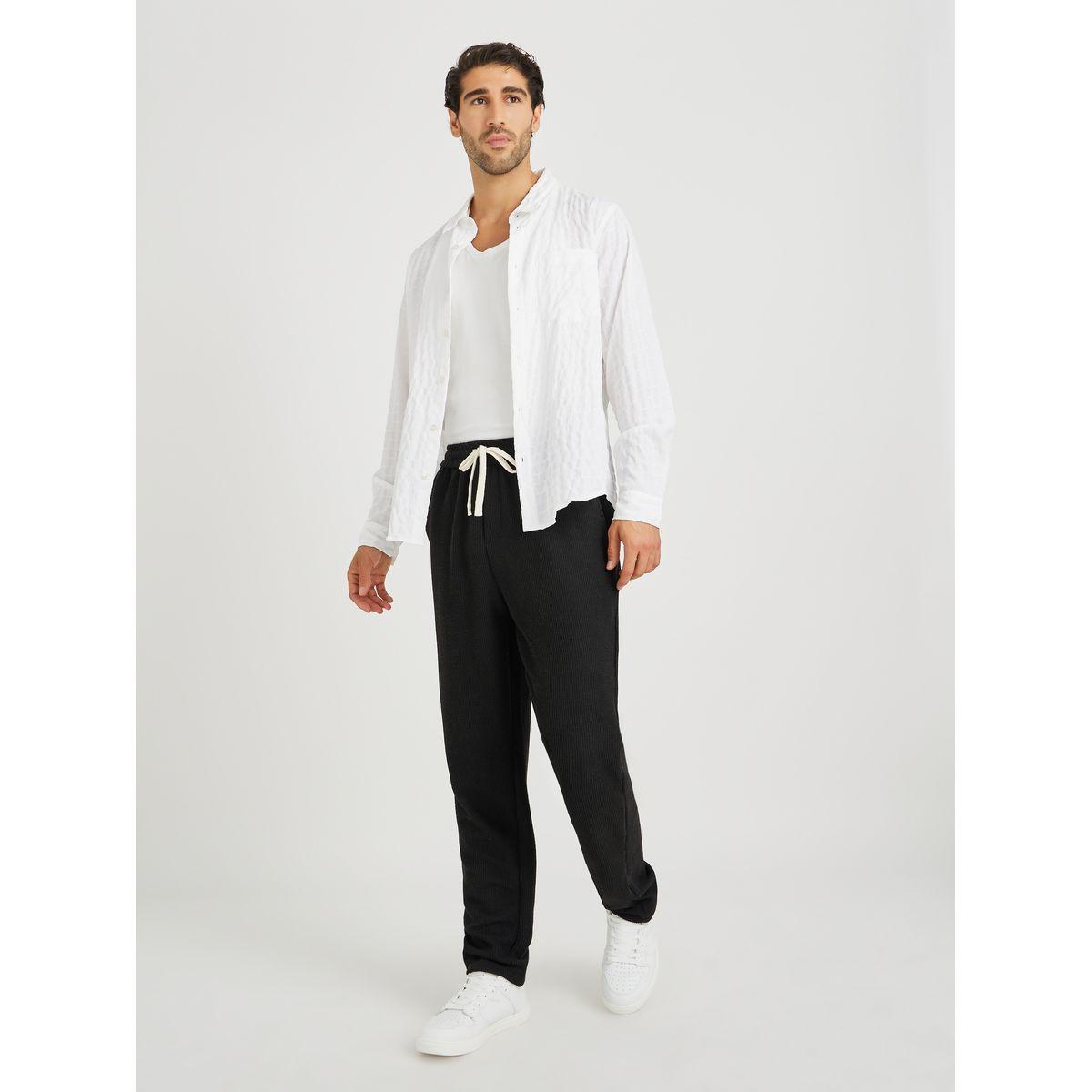 قميص بقصة عادية وياقة سبريد مع أكمام طويلة-men-clothing-shirts-image-2