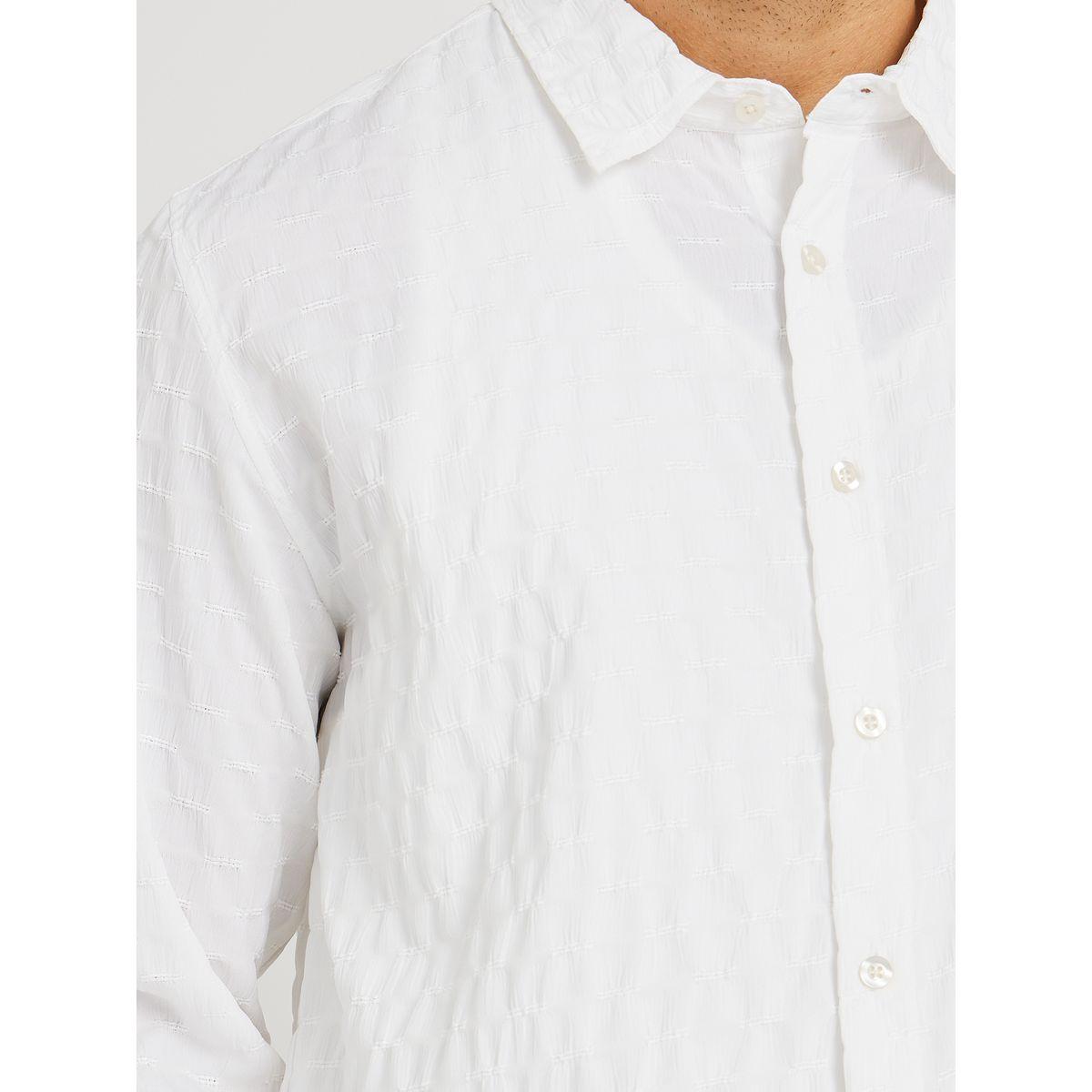 Styli Textured Spread Collar Long Sleeve  Regular Fit Shirt-men-clothing-shirts-image-3
