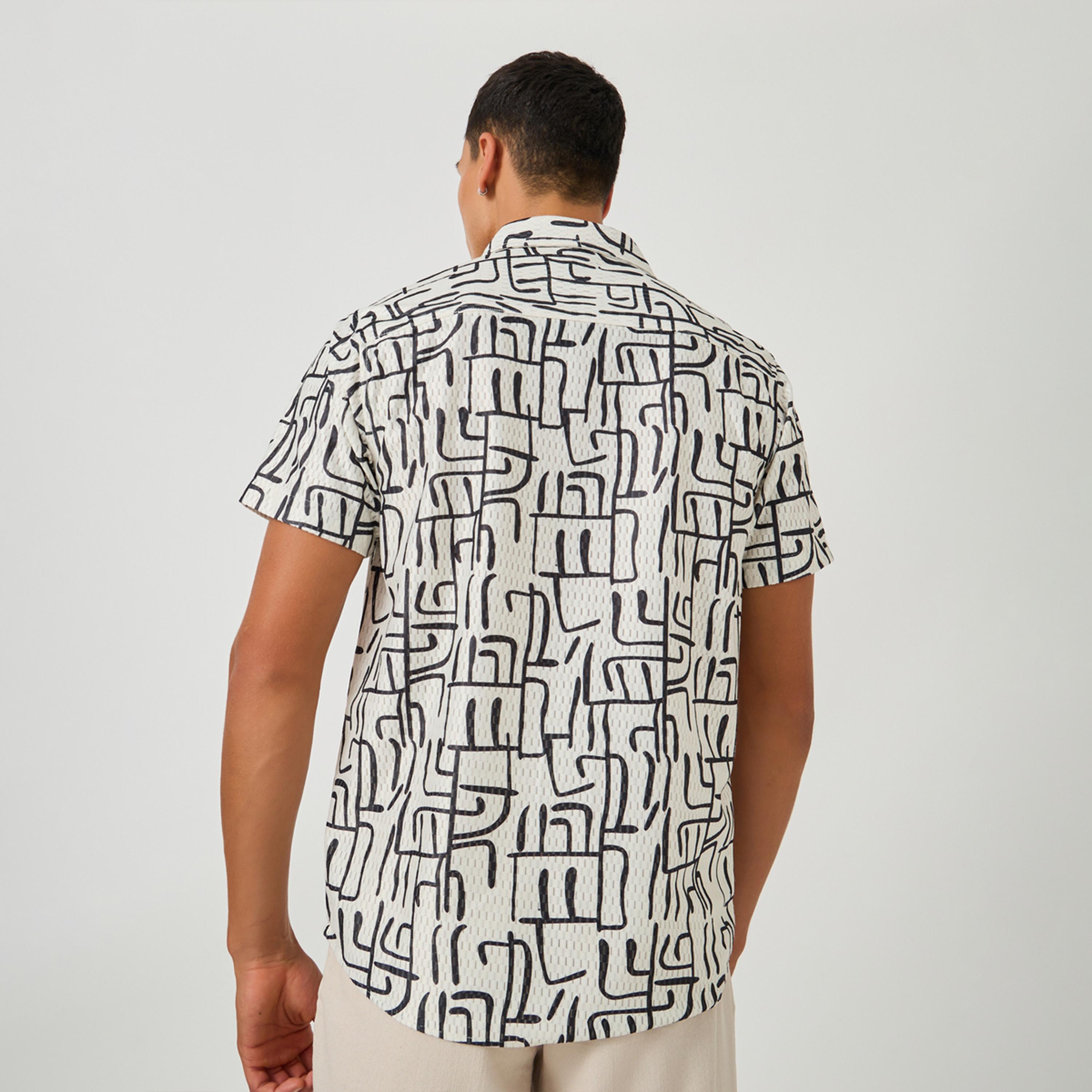Styli All-Over Print Short Sleeve Regular Fit Shirt-men-clothing-shirts-image-4