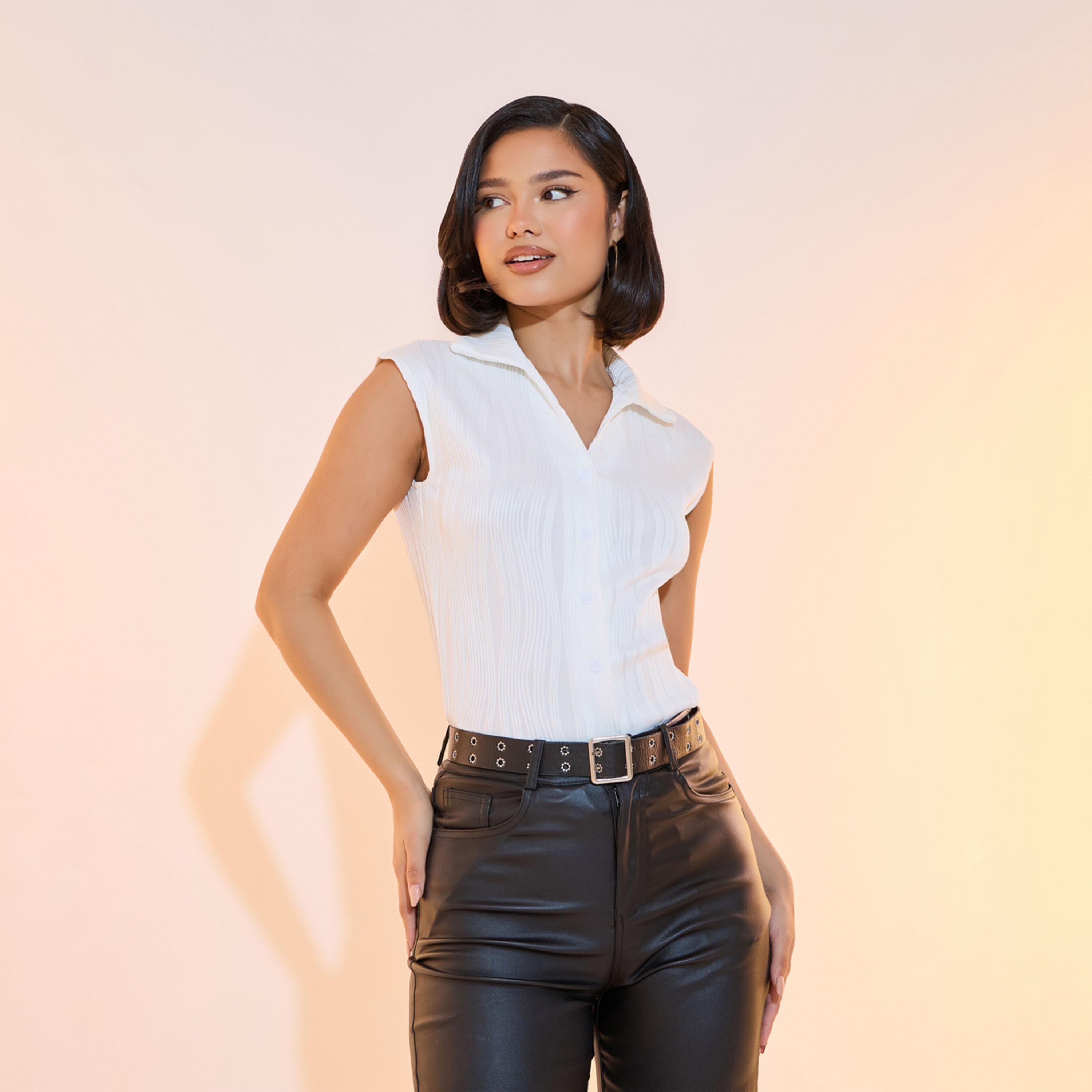 Take Two Burnout Textured Sleeveless Shirt-women-clothing-shirtsandblouses-shirts-image-1