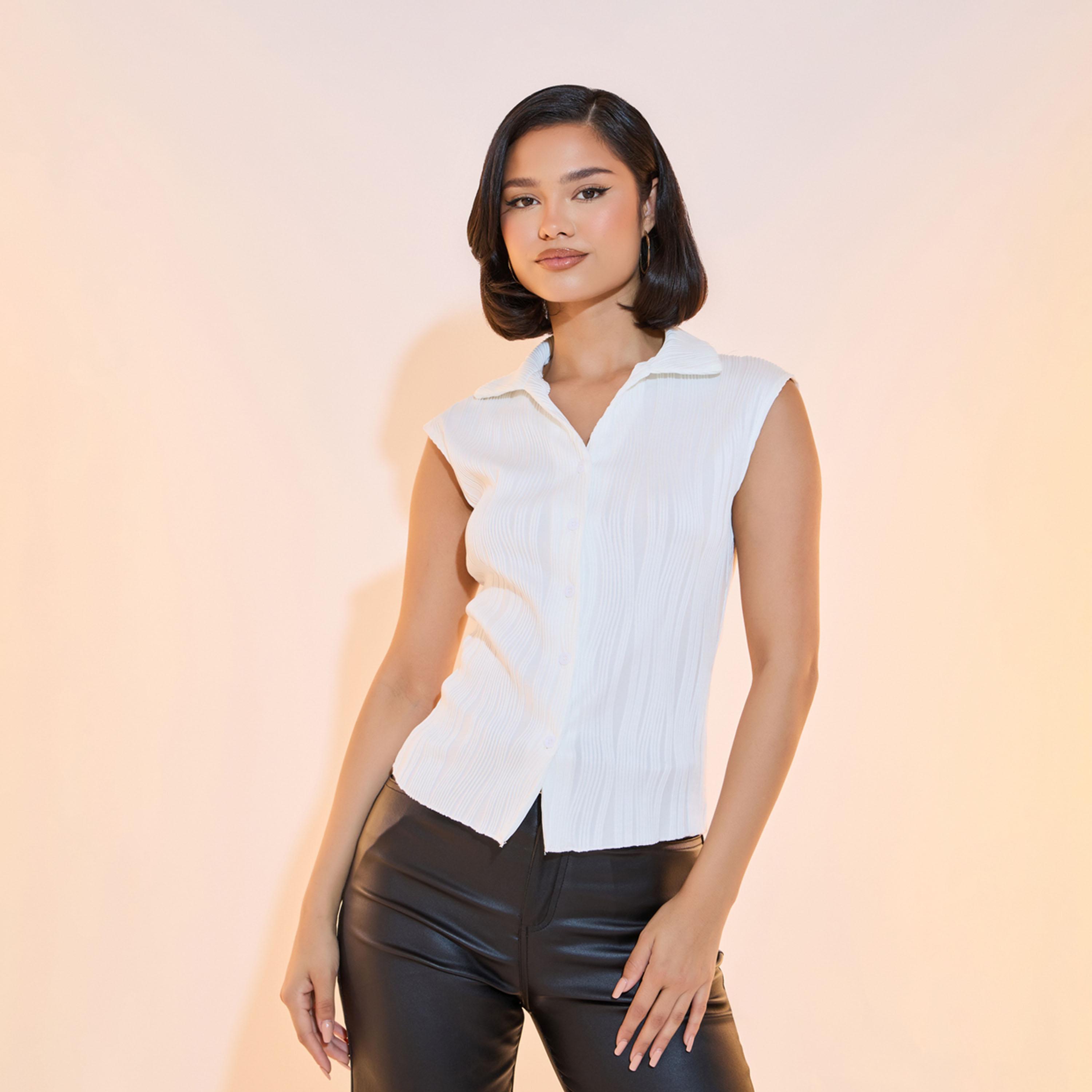 Take Two Burnout Textured Sleeveless Shirt-women-clothing-shirtsandblouses-shirts-image-2