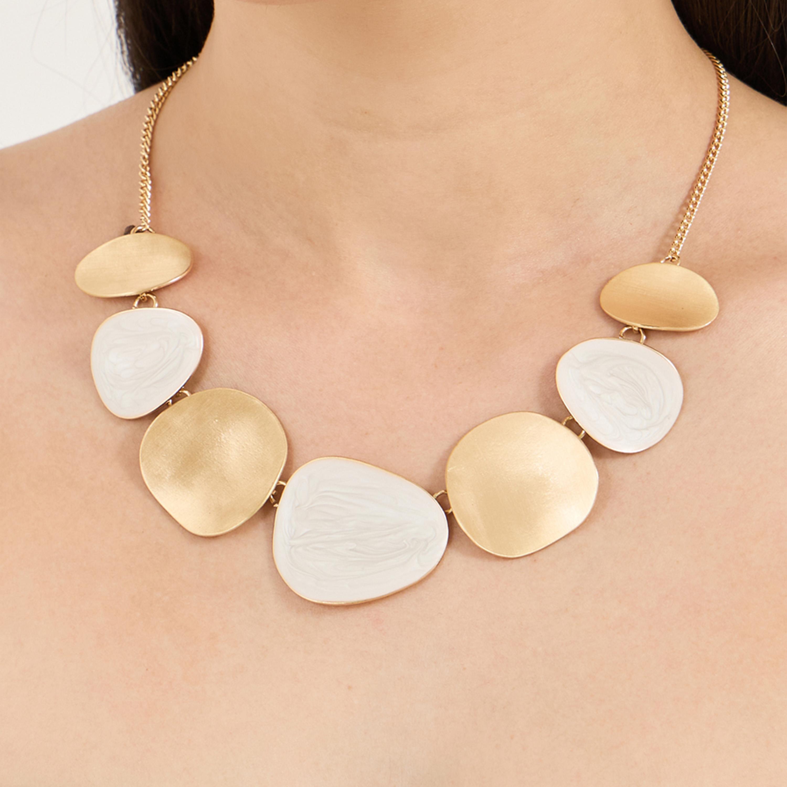 Styli Two Tone Chunky Necklace-women-watchesandjewellery-jewellery-necklacesandpendants-image-2