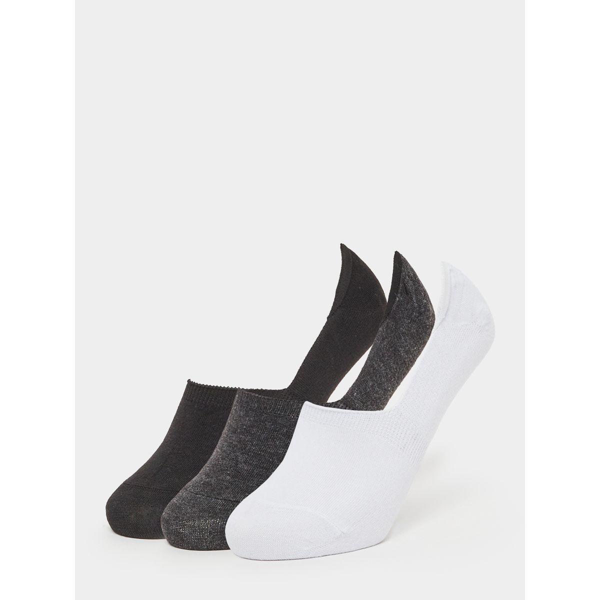 Styli Set of 3 - Solid No Show Socks-men-socks-image-1