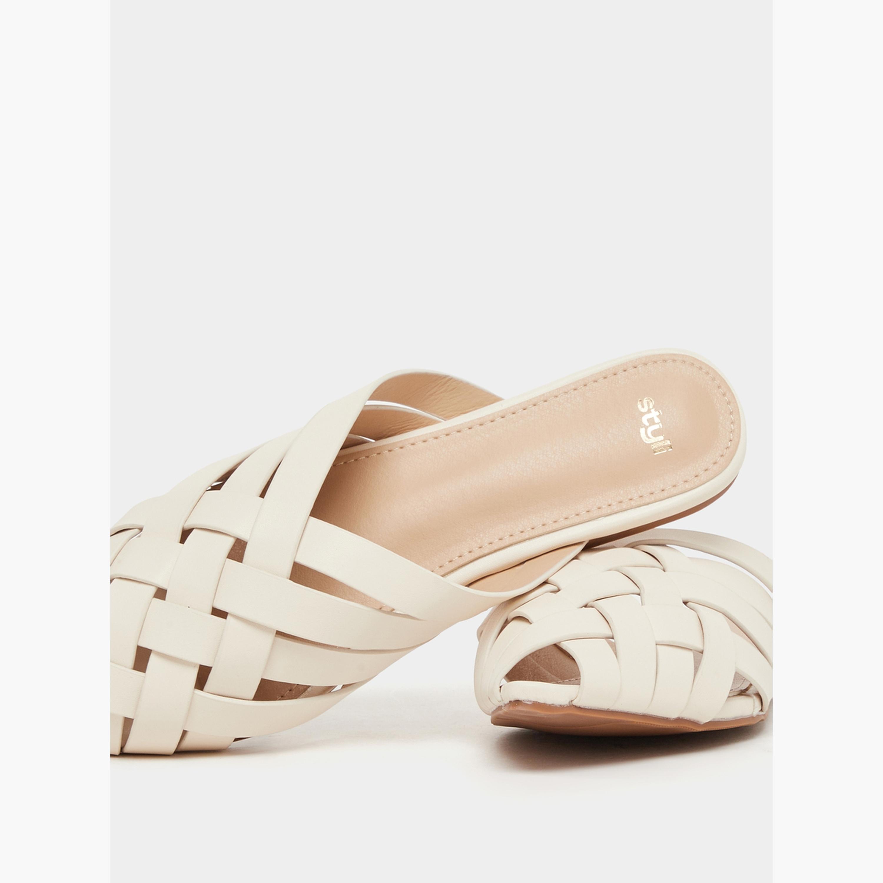Styli Multi Strap Pointed Toe Slip On Mules-women-shoes-flats-mules-image-3