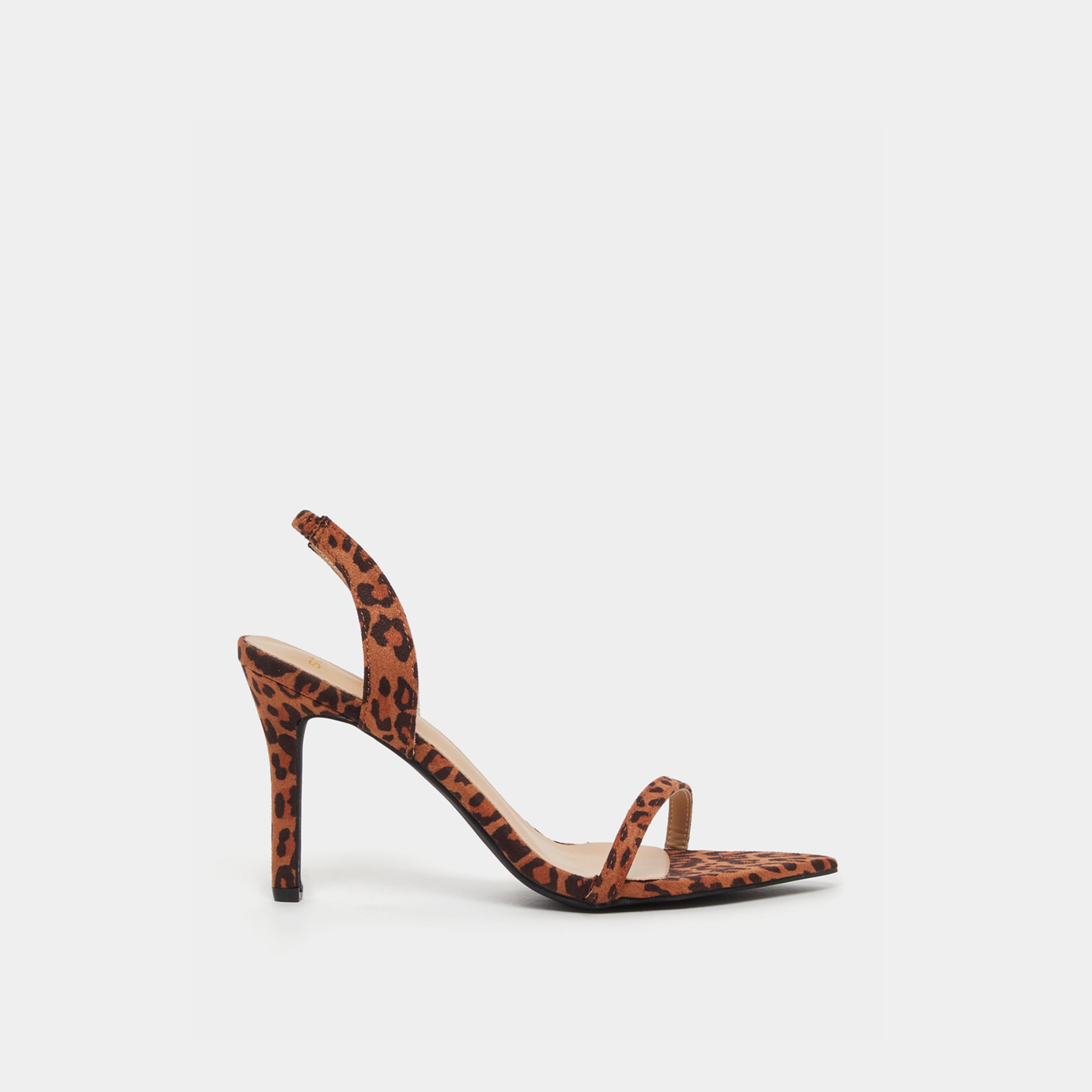 Styli Leopard Print Slingback Stiletto Heel Sandals-women-shoes-sandals-heeled-image-1