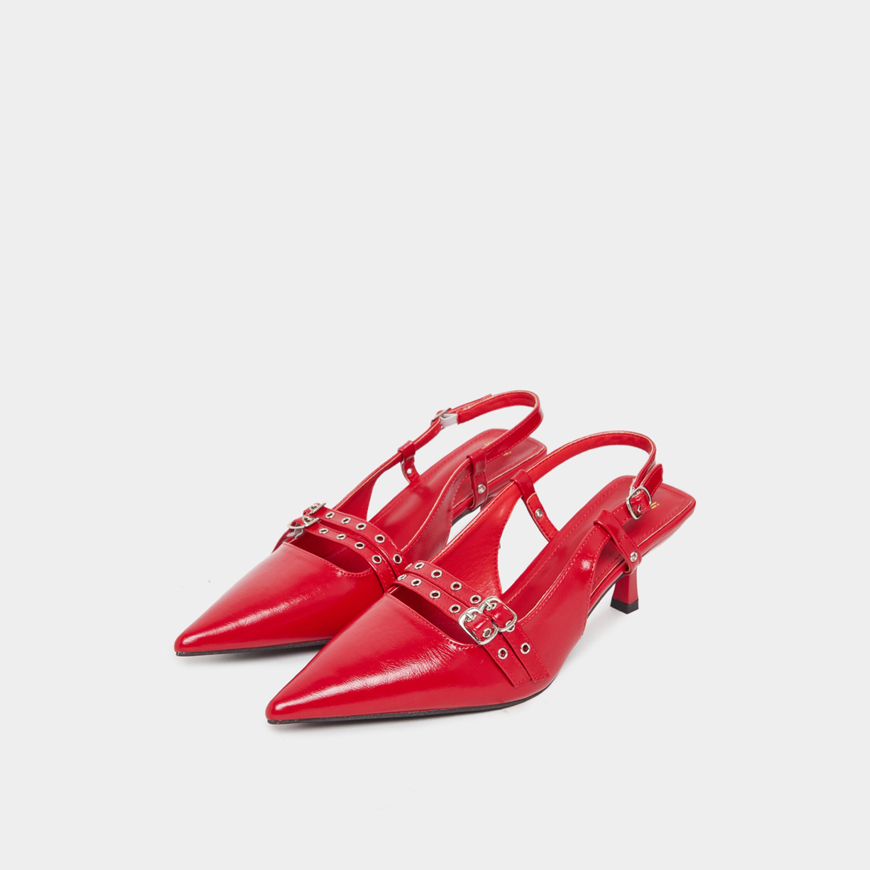 ستايلي - حذاء بكعب مدبب وتفاصيل مشبك وفتحة خلفية-women-shoes-heels-image-3