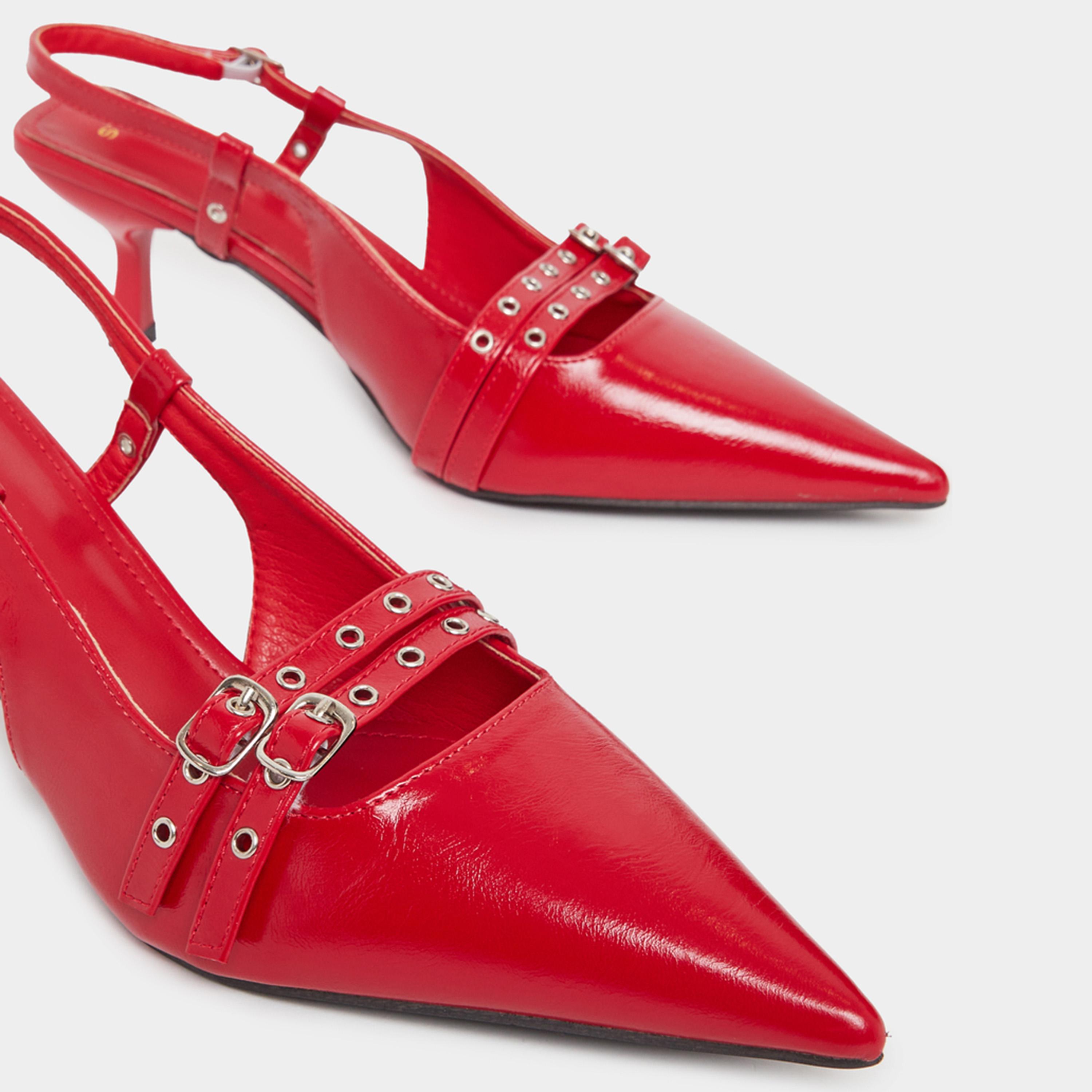 ستايلي - حذاء بكعب مدبب وتفاصيل مشبك وفتحة خلفية-women-shoes-heels-image-6