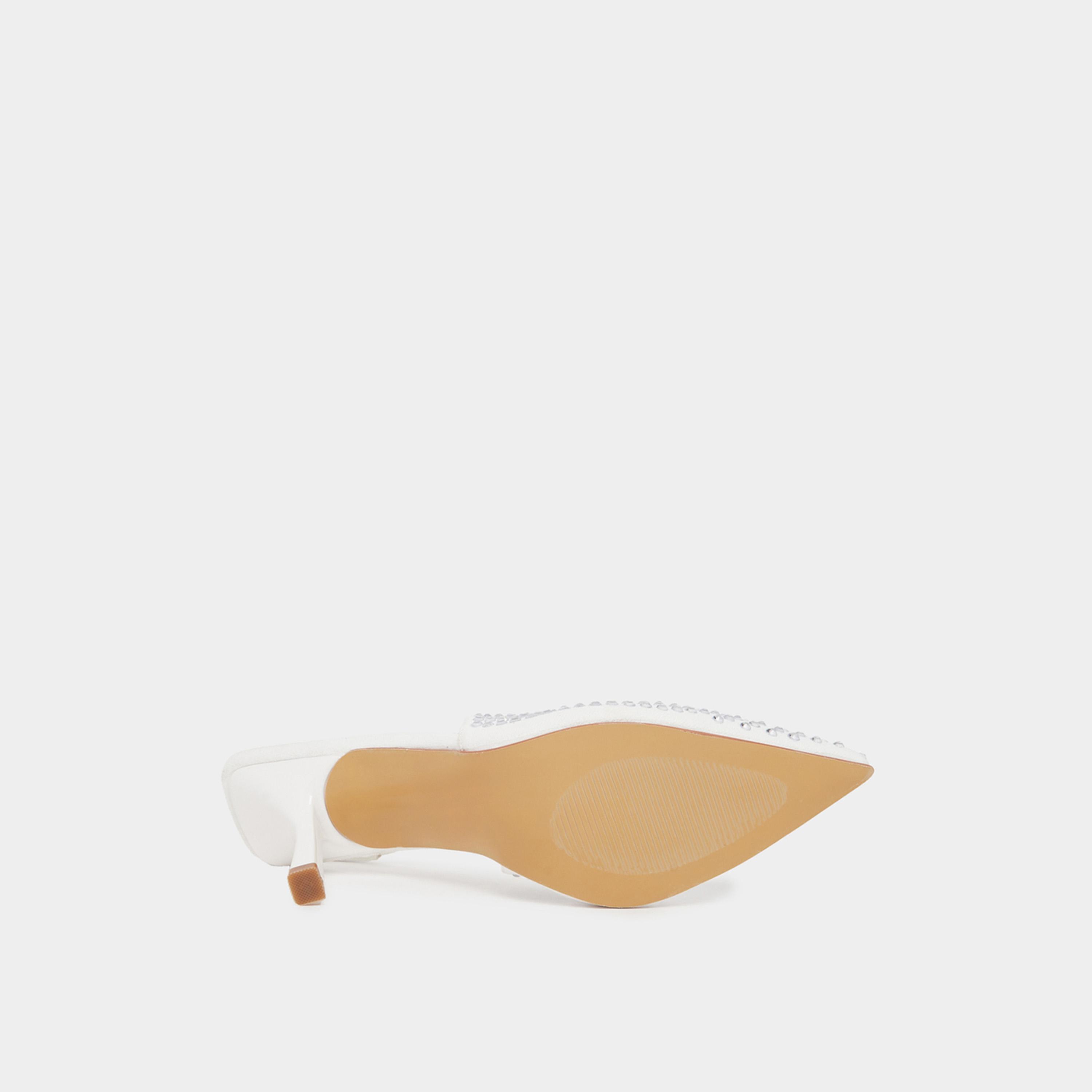 Styli Embellished Slingback Pointed Toe Pumps-women-shoes-heels-image-6