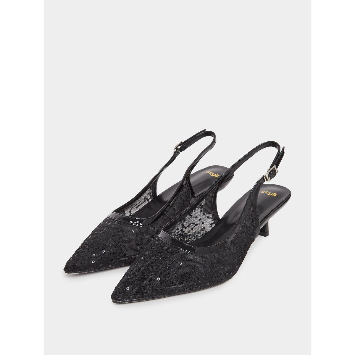 Embroidered Slingback Kitten Heel Pumps-women-shoes-heels-image-2