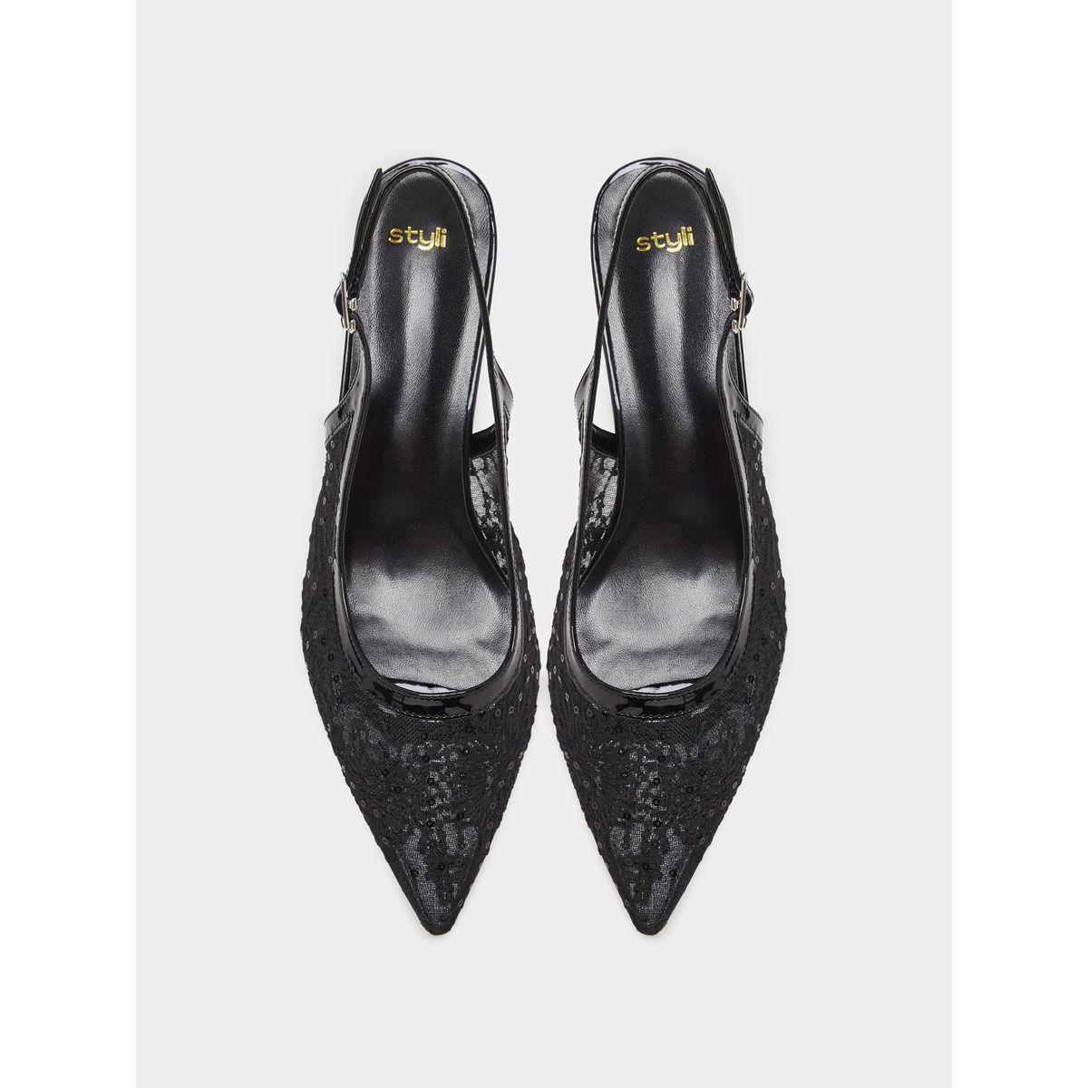 حذاء بامب مطرز بكعب قطة وسير خلفي-women-shoes-heels-image-5
