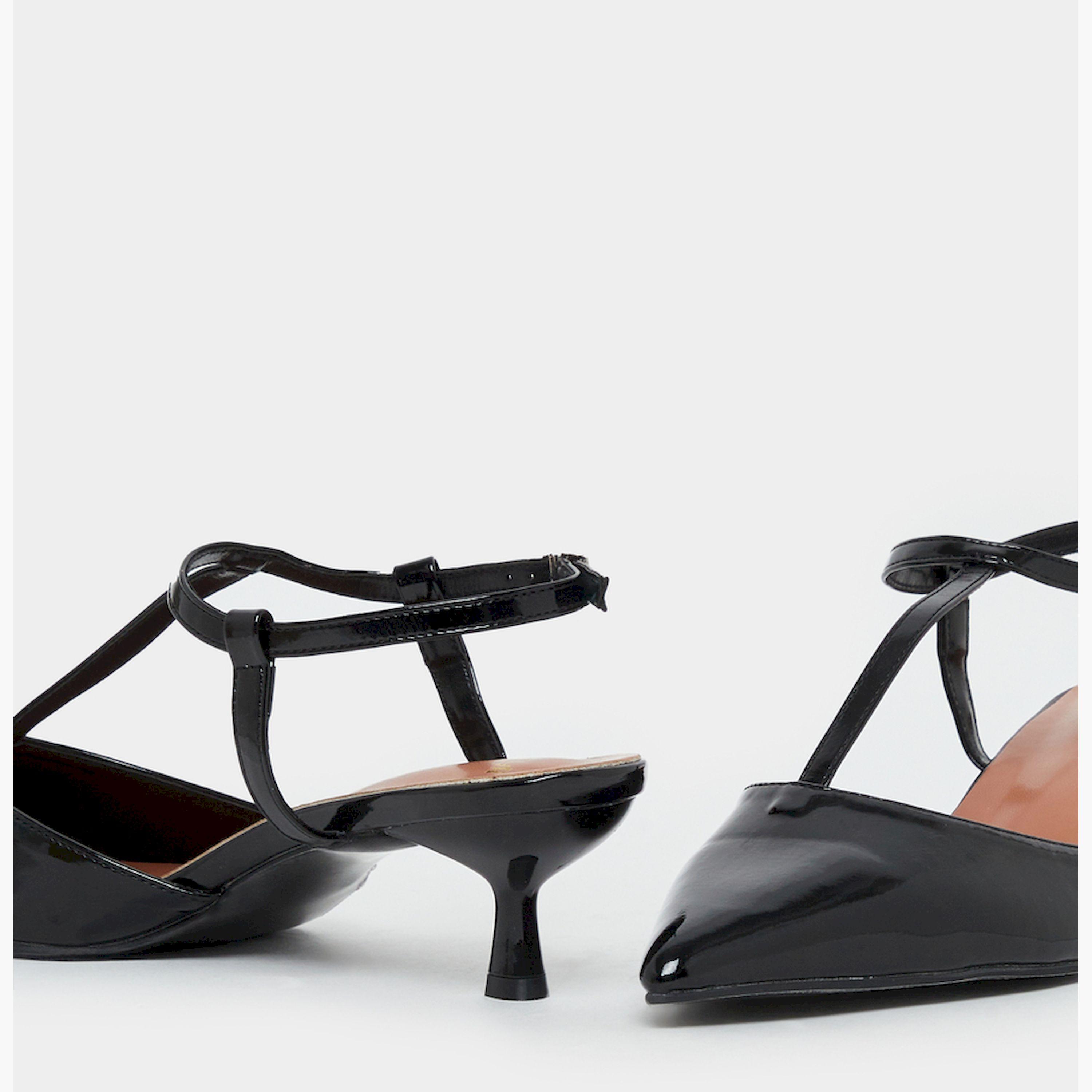 Styli Pointed Toe Ankle Strap Kitten Heel Shoes-women-shoes-heels-image-3