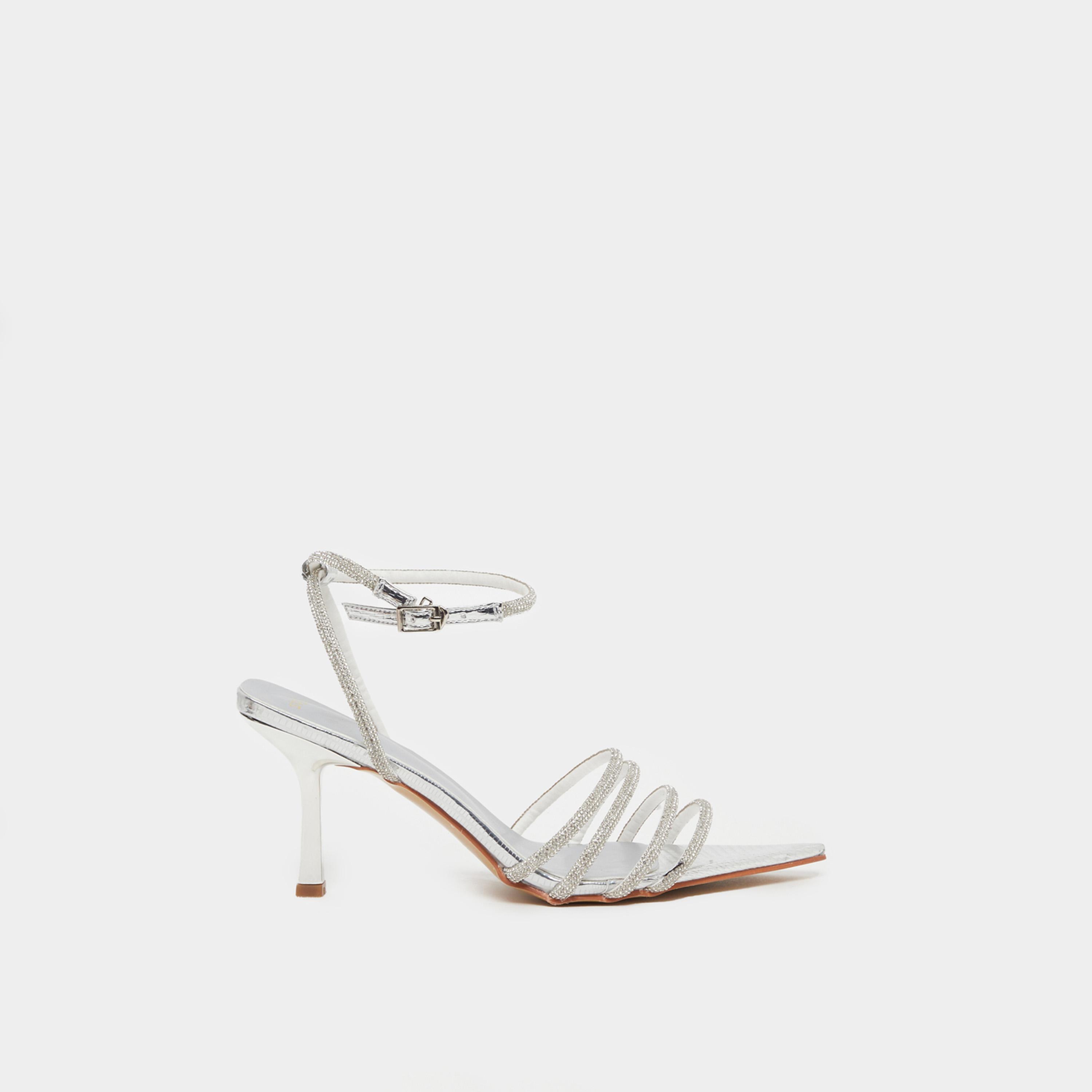 Styli Ankle Strap Embellished Stiletto Heel Sandals-women-shoes-sandals-heeled-image-1