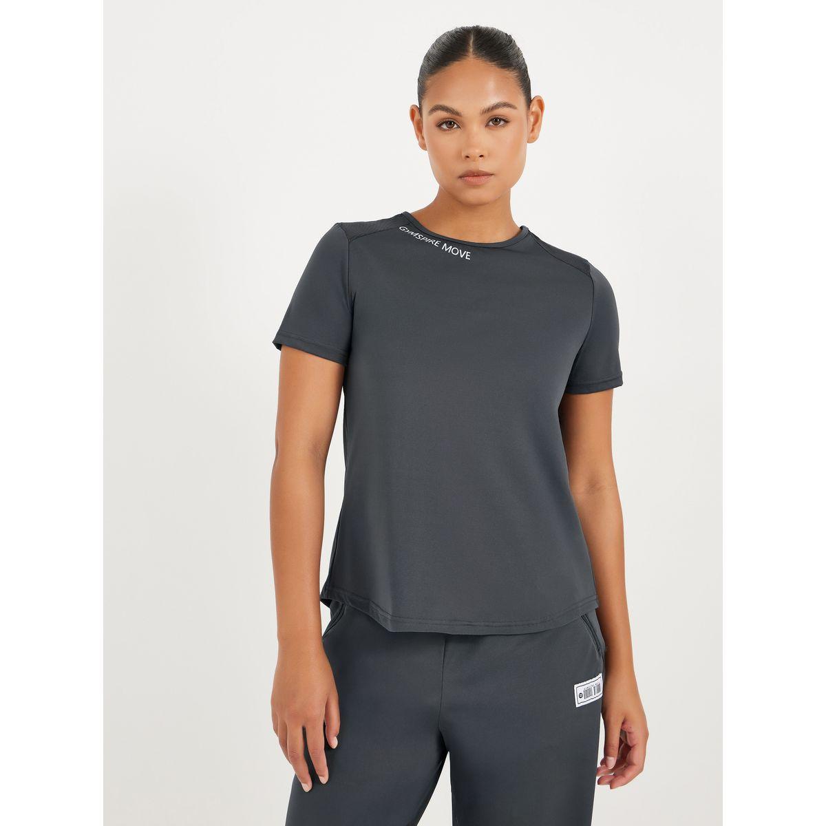 Styli Gymspire Edition - Label Text Print Mesh Insert Short Sleeve Top-women-clothing-sportswearandactivewear-tshirtsandvests-image-1
