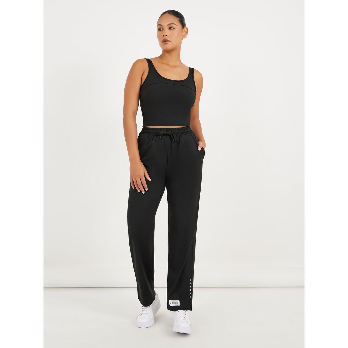 بنطال بأرجل مستقيمة وأشرطة جانبية عاكسة للإضاءة-women-clothing-sportswearandactivewear-bottoms-joggersandtrackpants-image-1