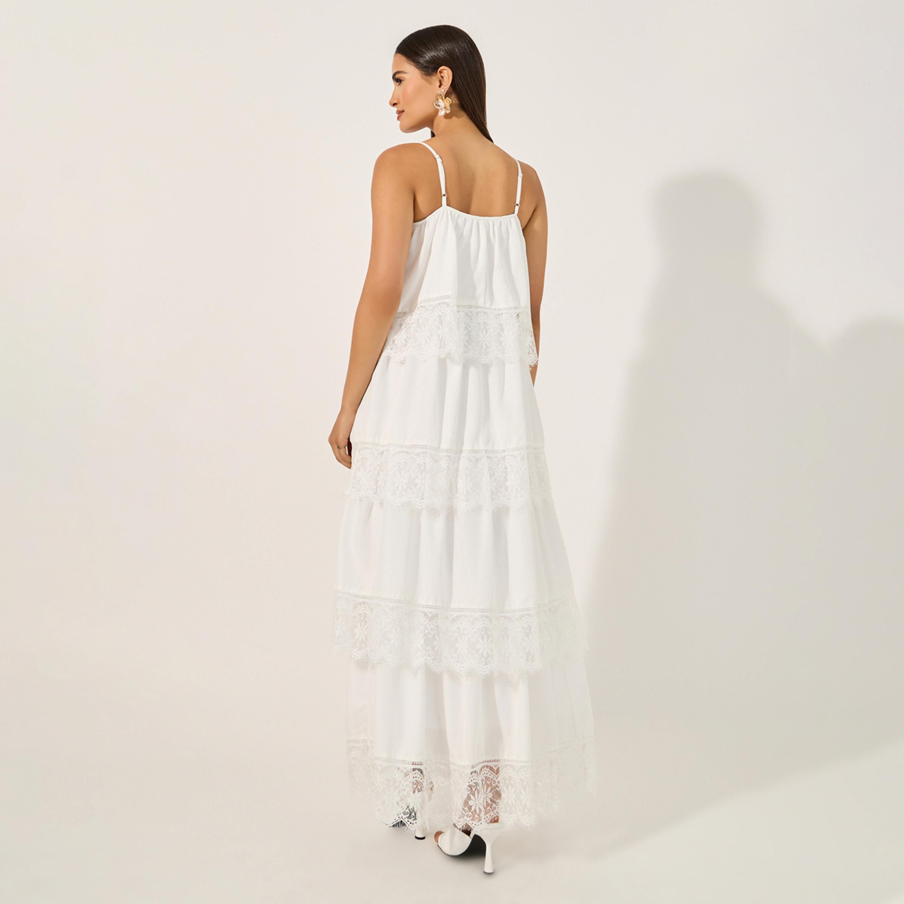 ستايلي - فستان ماكسي سادة متعدد الطبقات بأشرطة-women-clothing-dresses-image-5