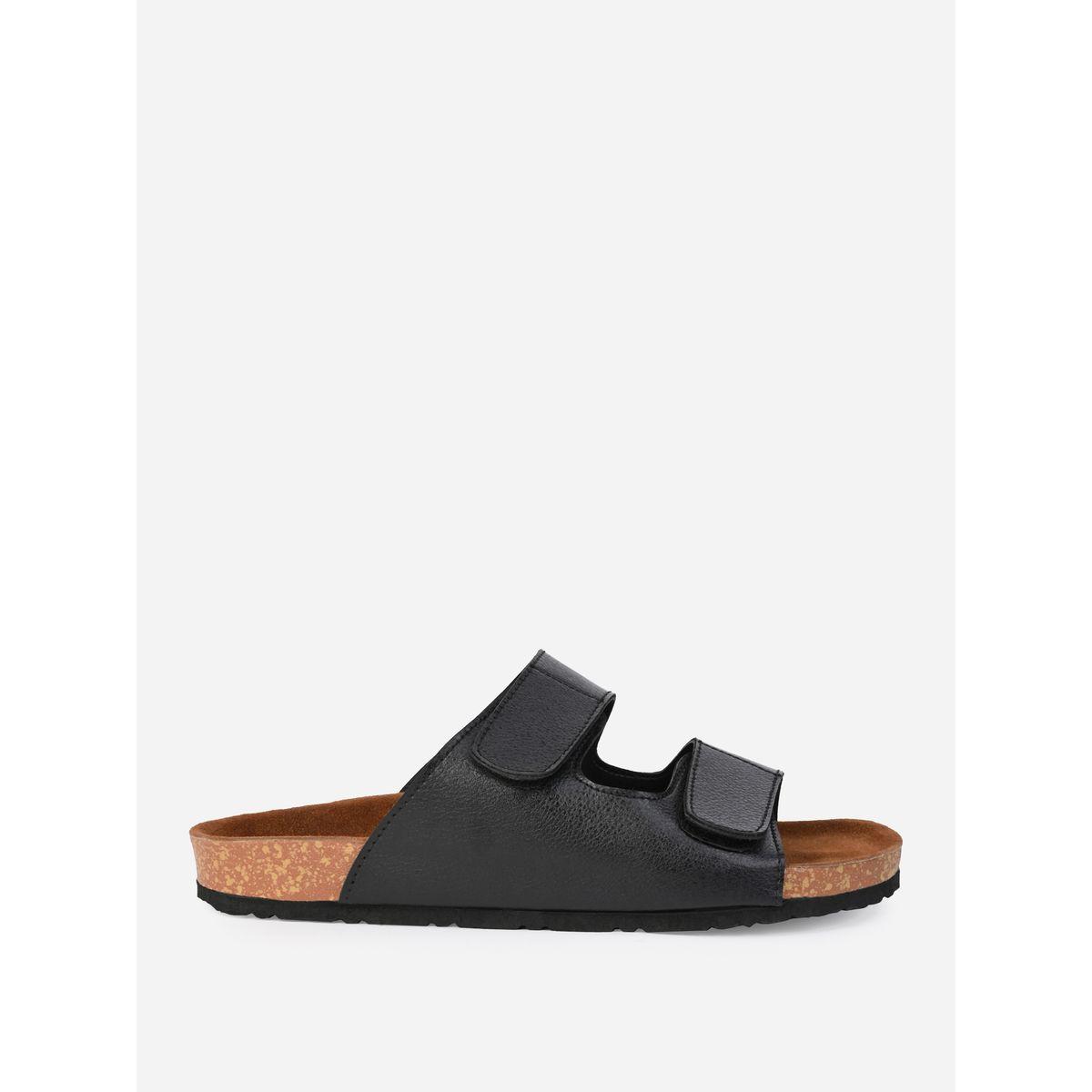 Styli Solid Double Strap Slip-On Sandals-men-shoes-sandals-image-3