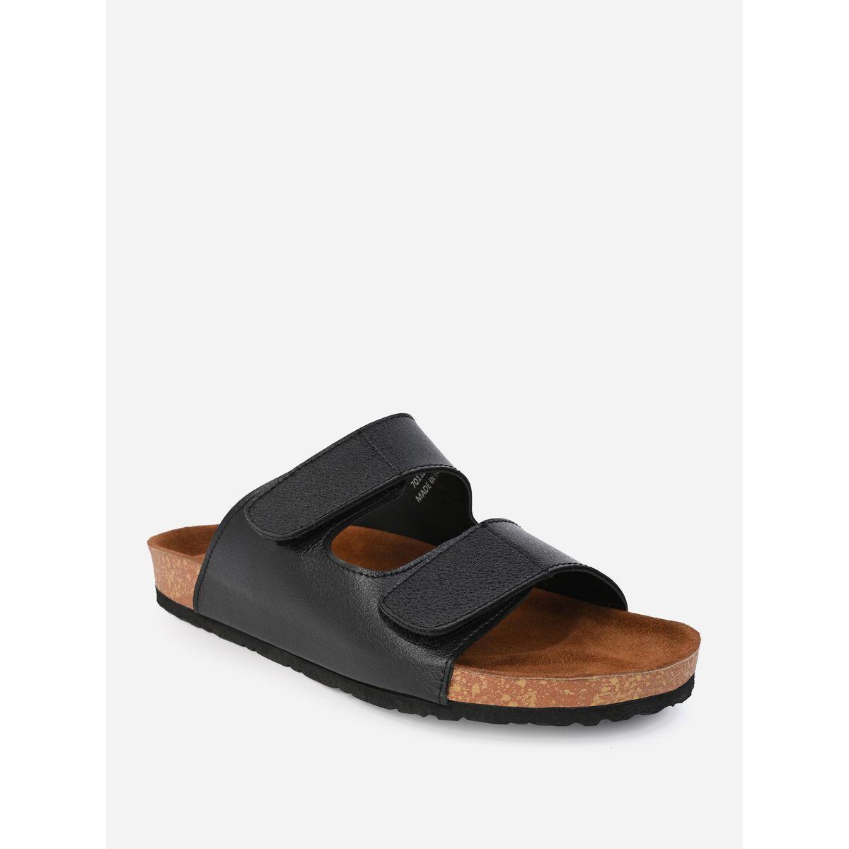 Styli Solid Double Strap Slip-On Sandals-men-shoes-sandals-image-4