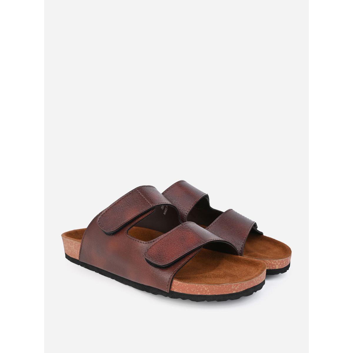 Styli Solid Double Strap Slip-On Sandals-men-shoes-sandals-image-2