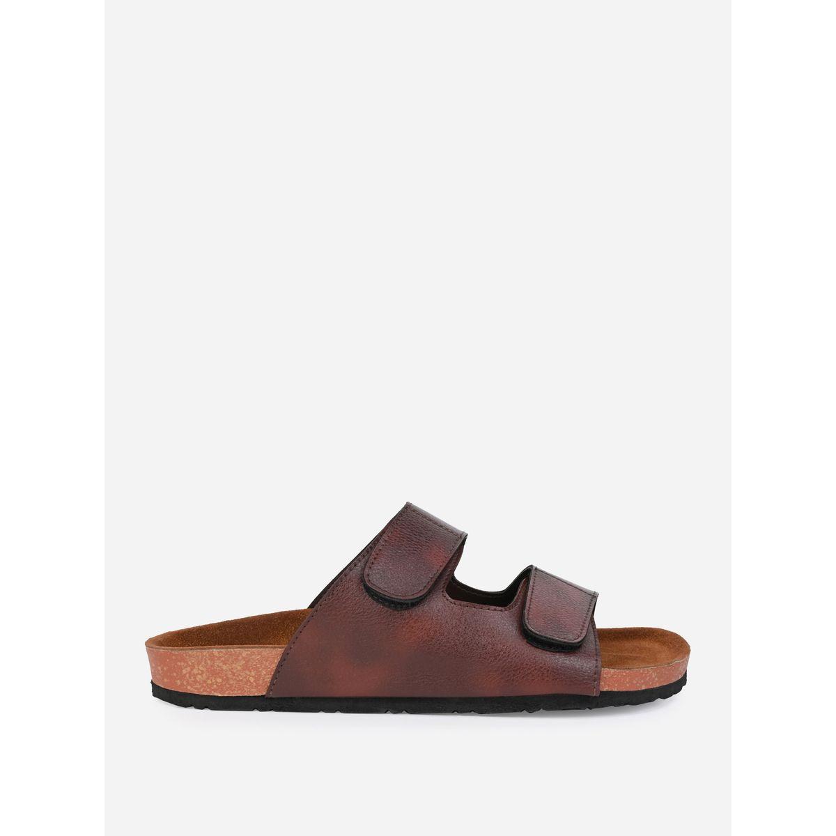 Styli Solid Double Strap Slip-On Sandals-men-shoes-sandals-image-3