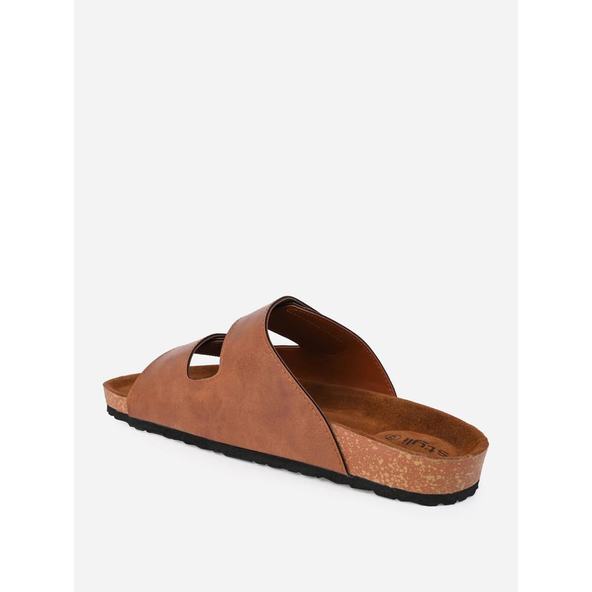 Styli Solid Double Strap Slip-On Sandals-men-shoes-sandals-image-5