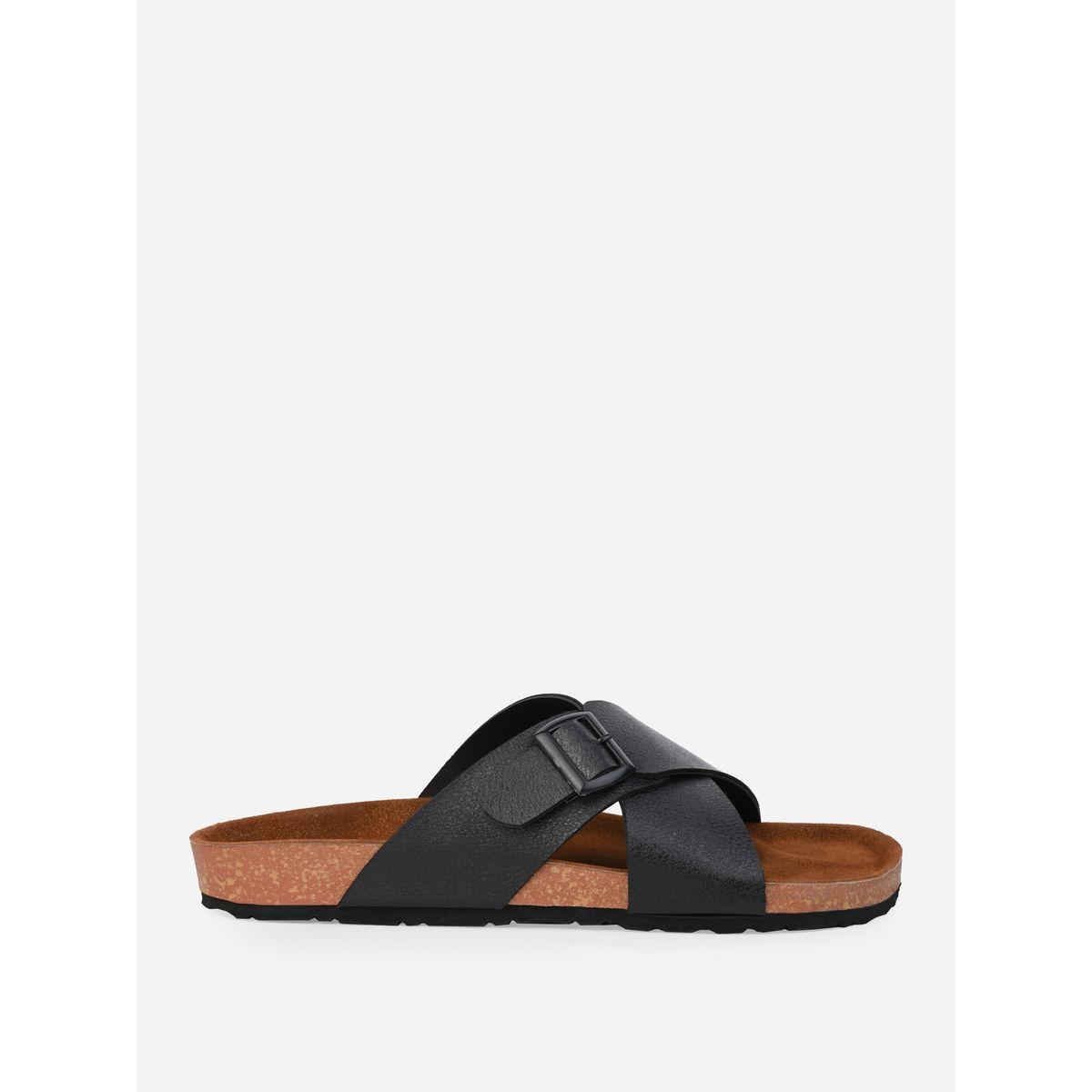 Styli Buckle Detail Double Strap Platform Sole Sandals-men-shoes-sandals-image-3