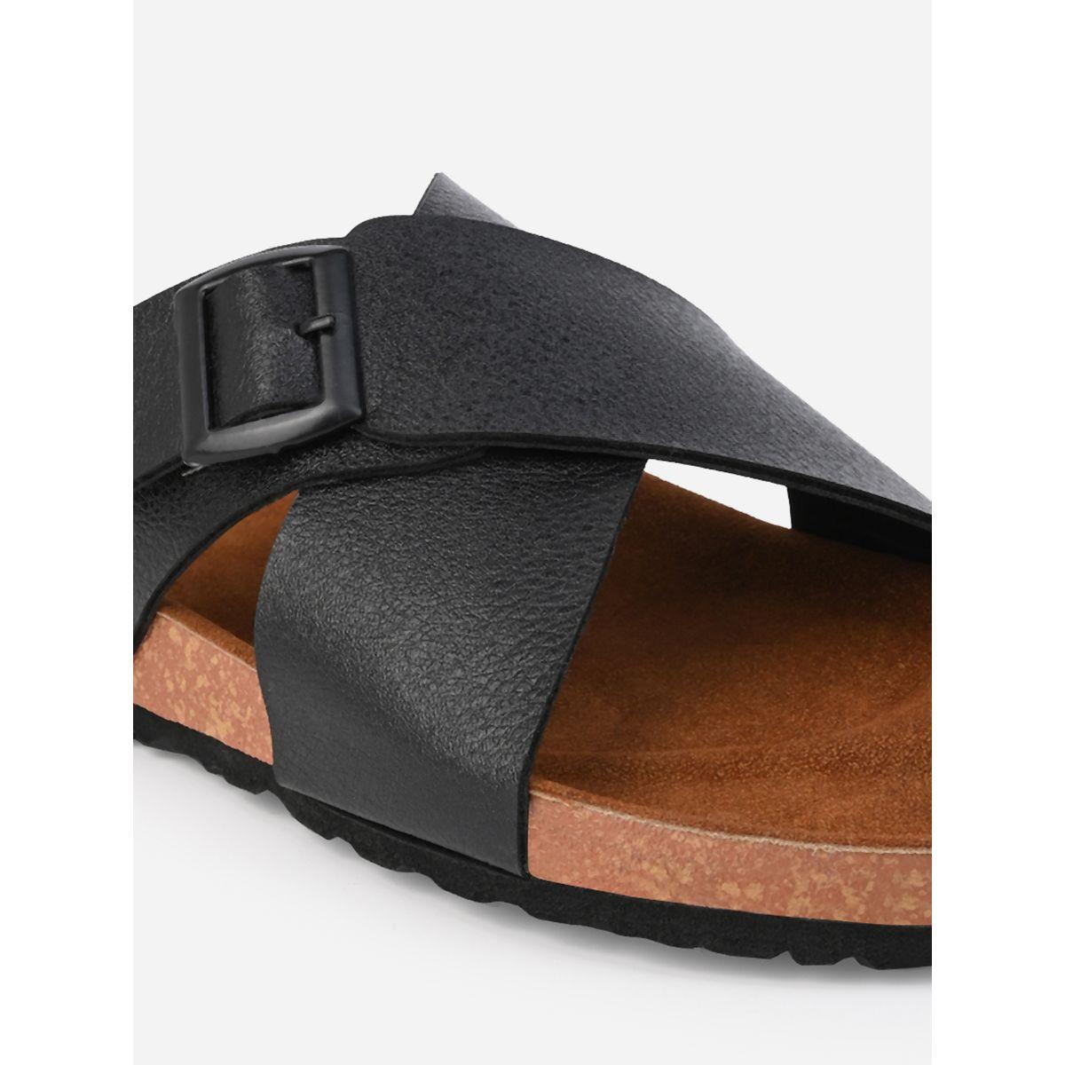 Styli Buckle Detail Double Strap Platform Sole Sandals-men-shoes-sandals-image-7