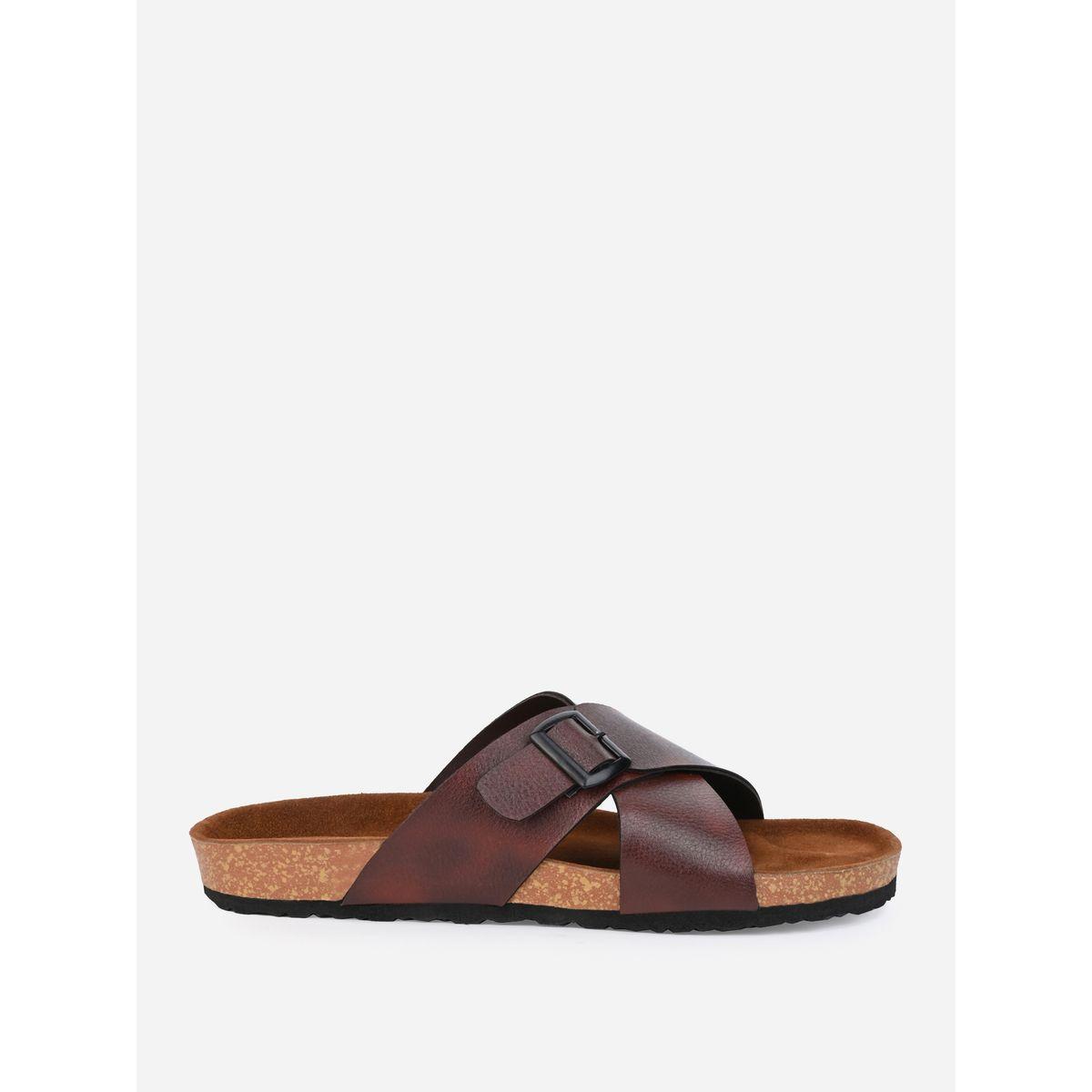 Styli Buckle Detail Double Strap Platform Sole Sandals-men-shoes-sandals-image-3