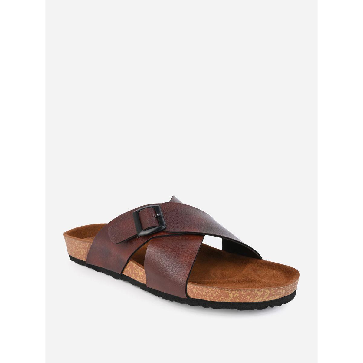 Styli Buckle Detail Double Strap Platform Sole Sandals-men-shoes-sandals-image-4