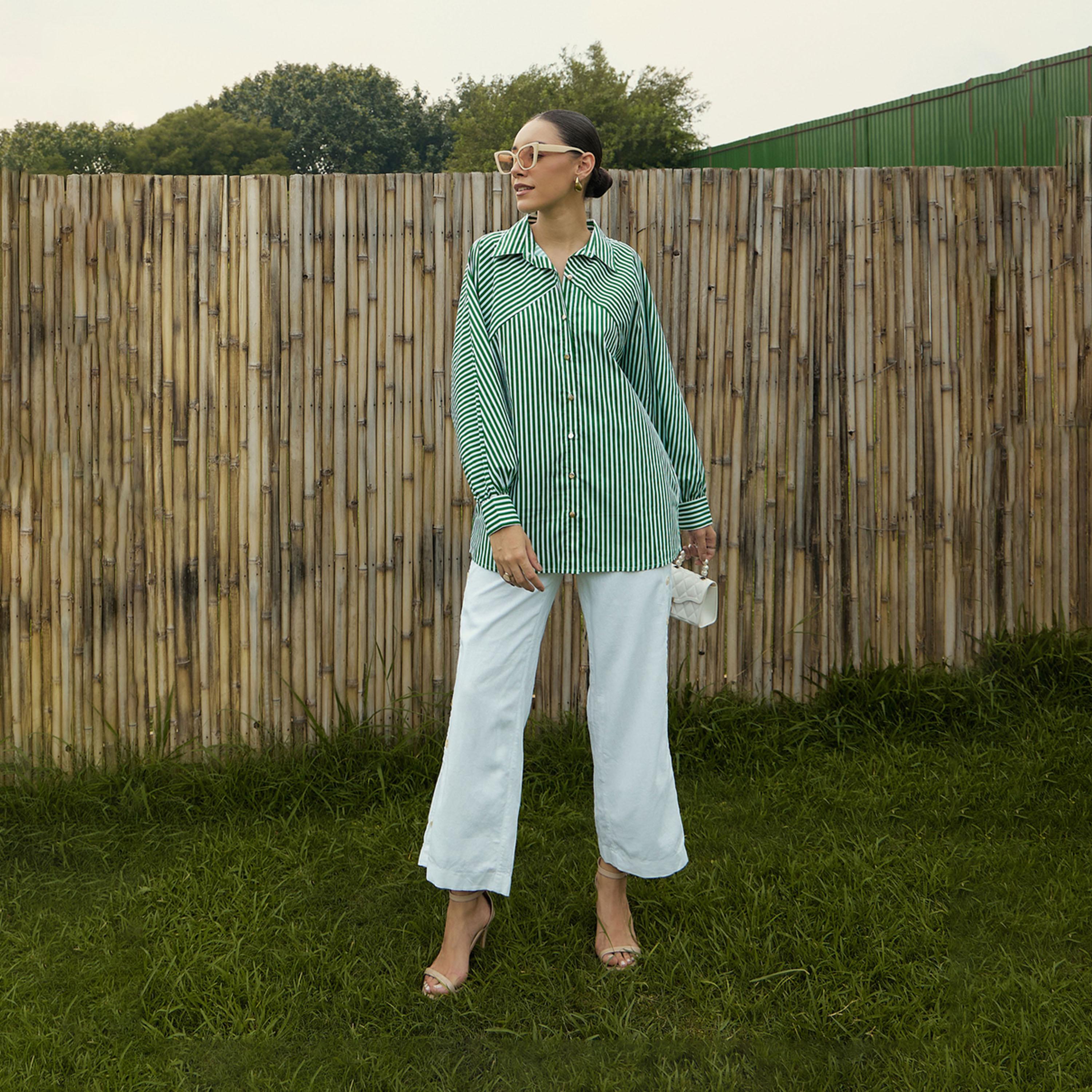 Sassafras X Styli  Oversized Striped Longline Shirt-women-clothing-shirtsandblouses-shirts-image-2