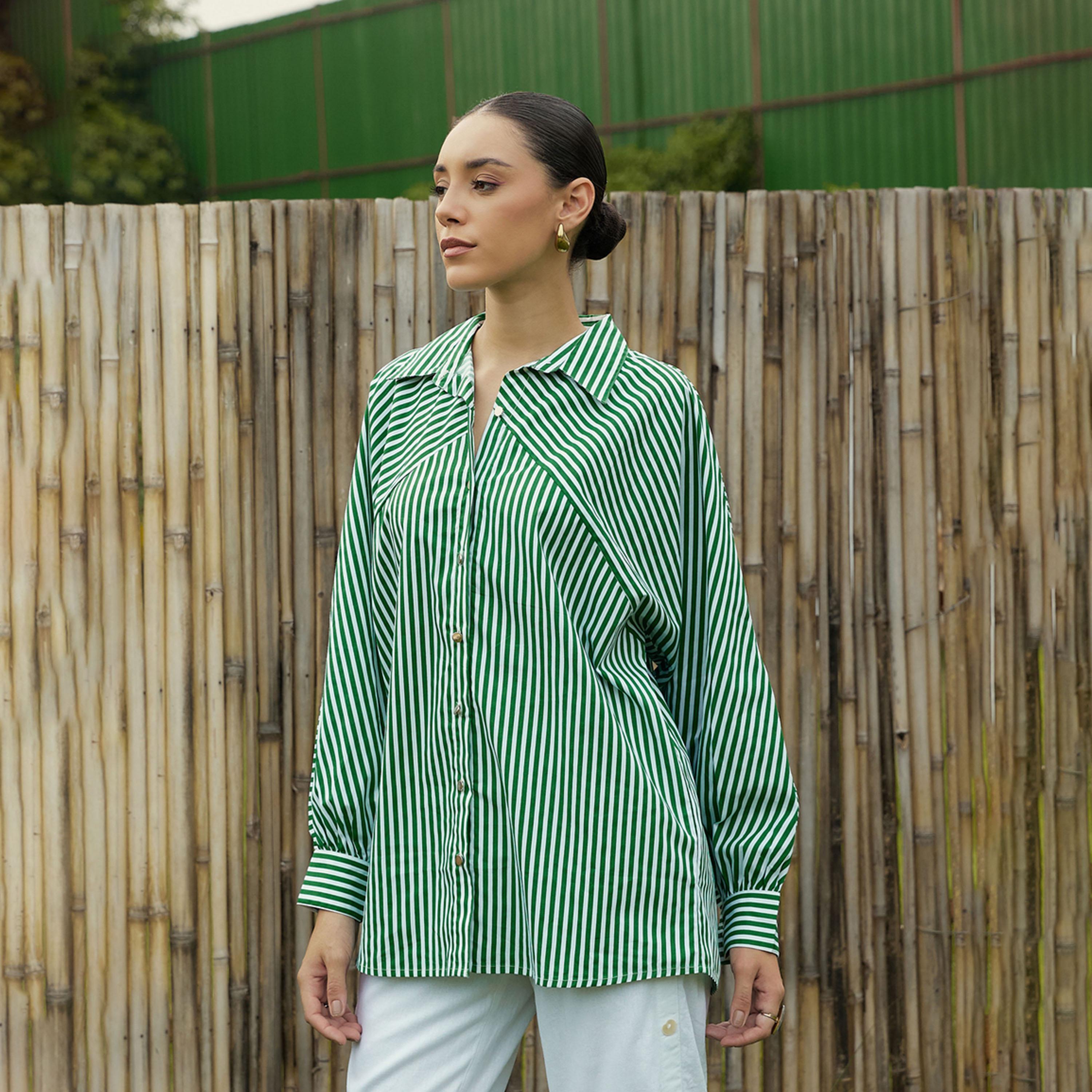 Sassafras X Styli  Oversized Striped Longline Shirt-women-clothing-shirtsandblouses-shirts-image-3