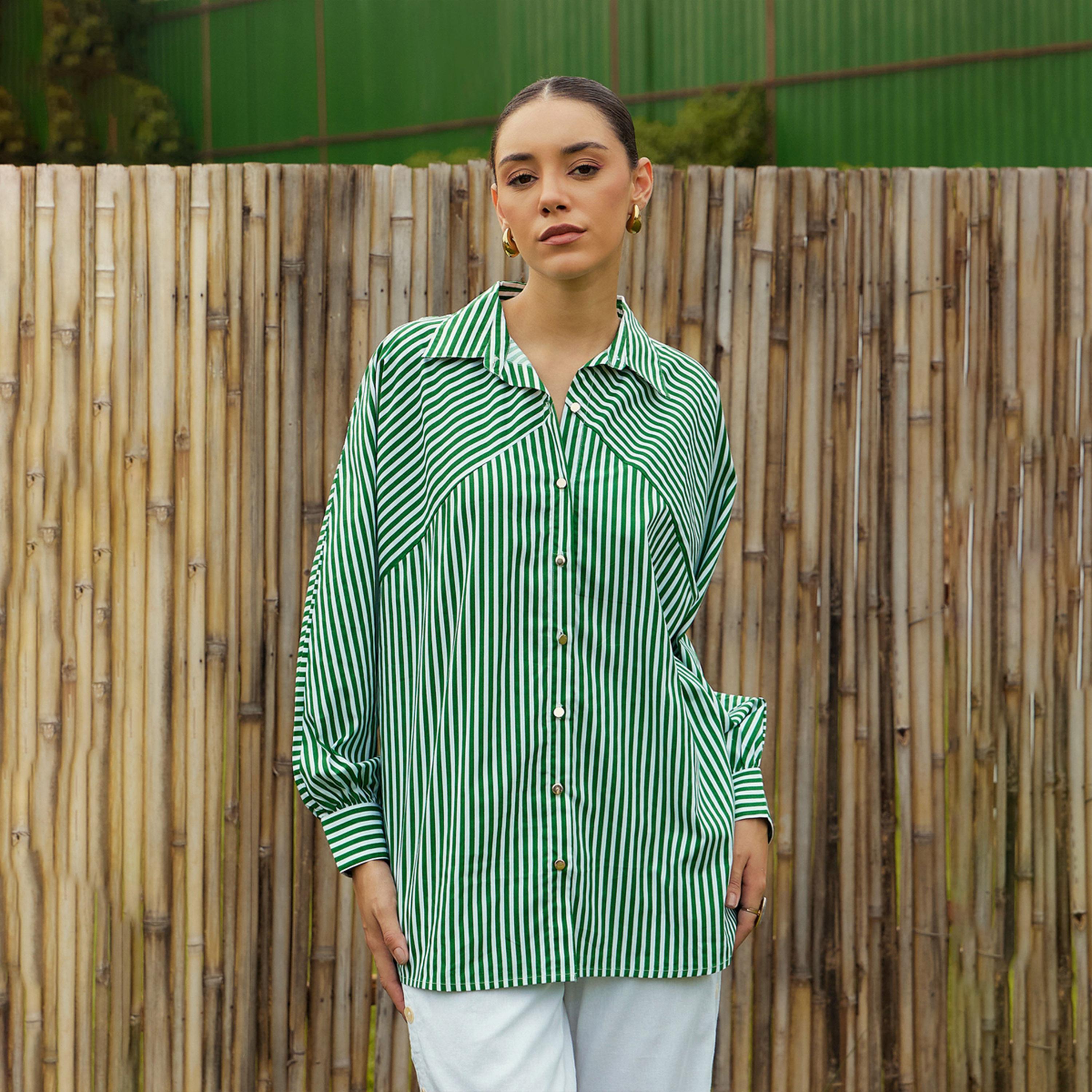 Sassafras X Styli  Oversized Striped Longline Shirt-women-clothing-shirtsandblouses-shirts-image-6