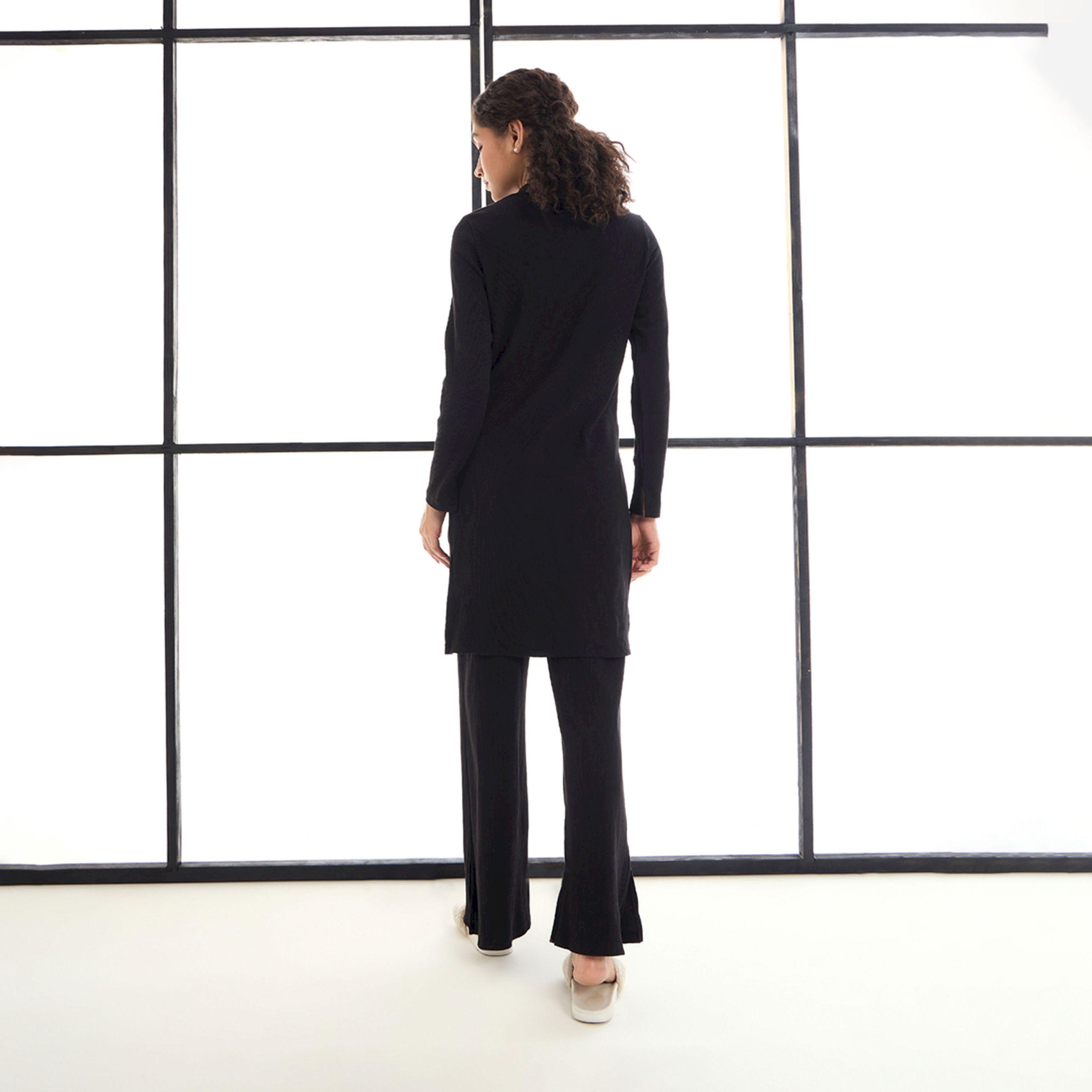 طقم منسق من بنطال وشراج مضلع بأزرار ساسافراس × ستايلي-women-clothing-coordsets-image-6