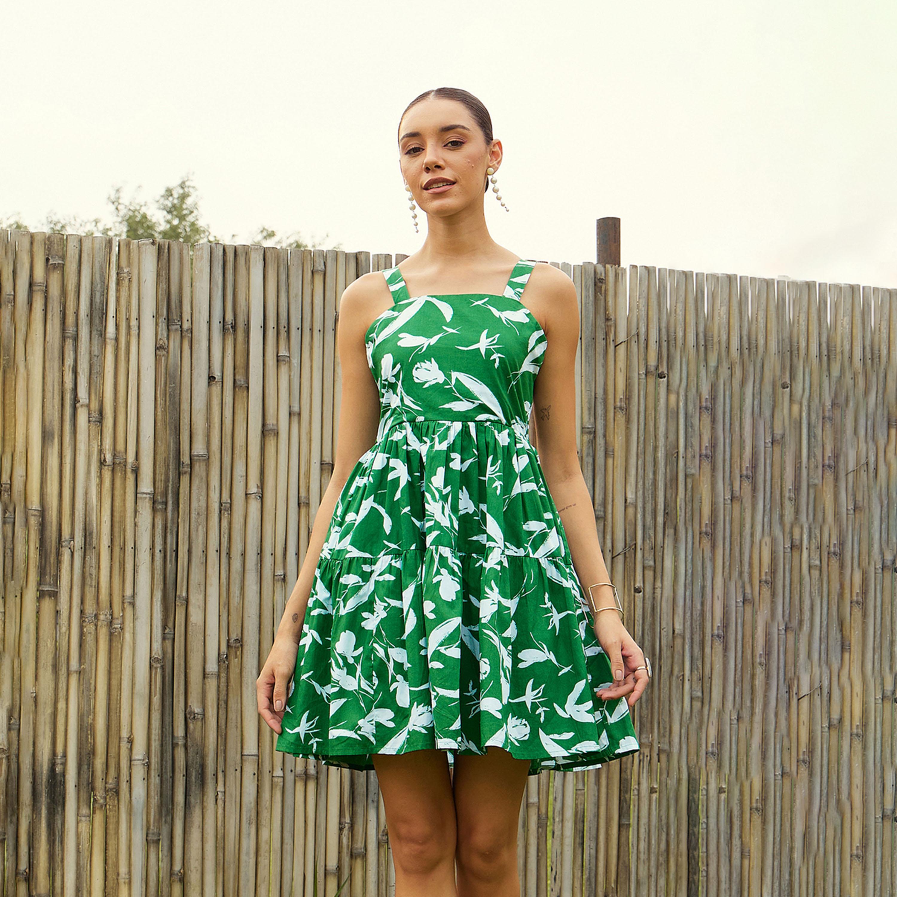 Sassafras X Styli  Floral Print Strappy Fit & Flare Mini Dress-women-clothing-dresses-image-1