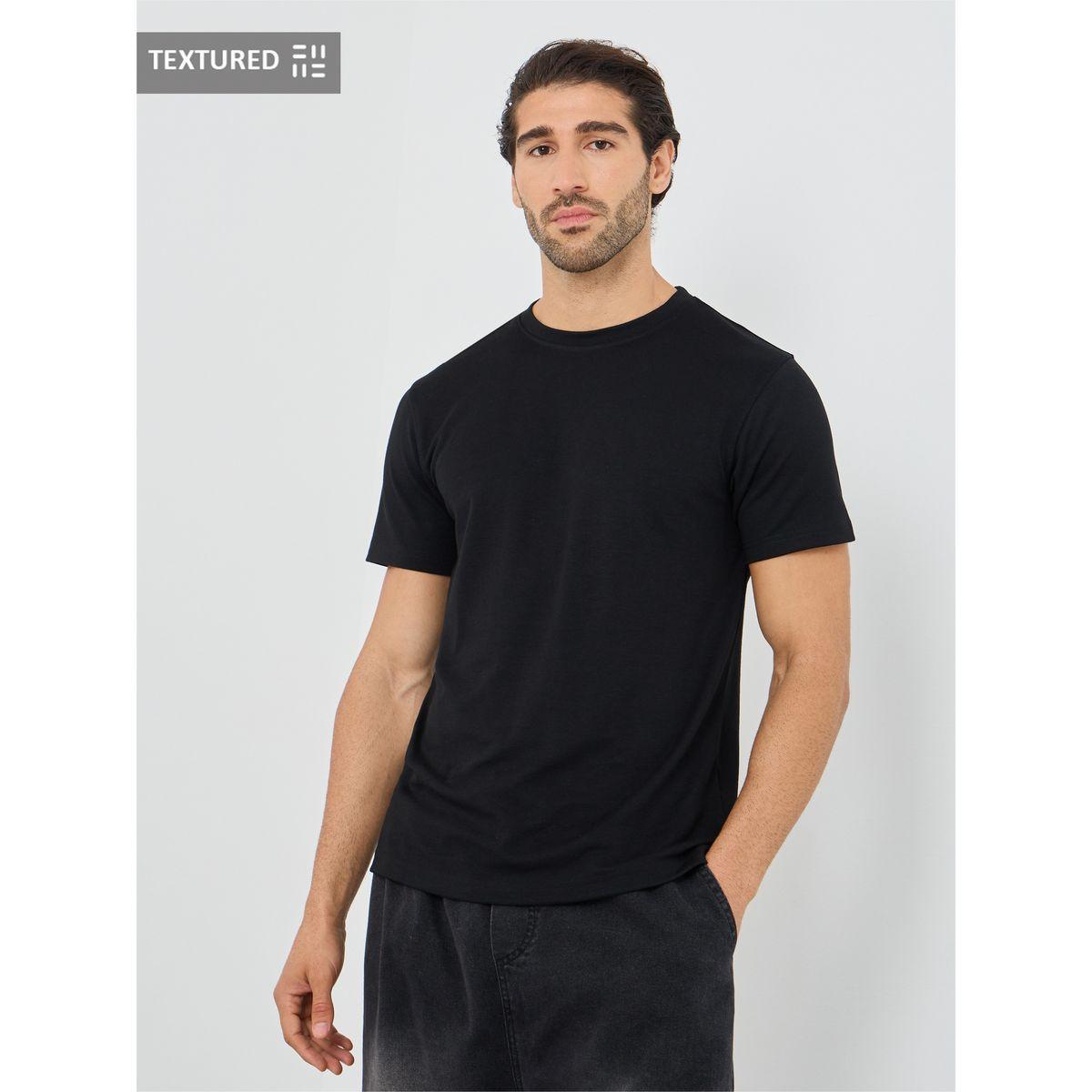 Styli Crew Neck Textured Regular Fit T-Shirt-men-clothing-tshirtsandpolos-tshirts-image-1