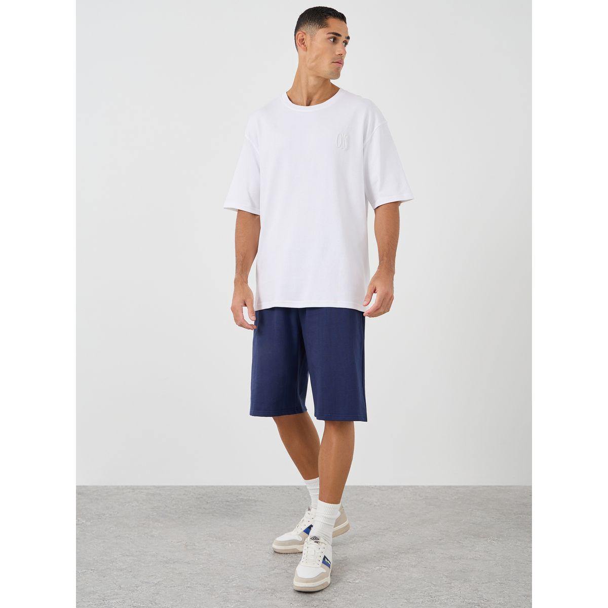 Styli Embroidered Detail Crew Neck Oversized T-Shirt-men-clothing-tshirtsandpolos-tshirts-image-2