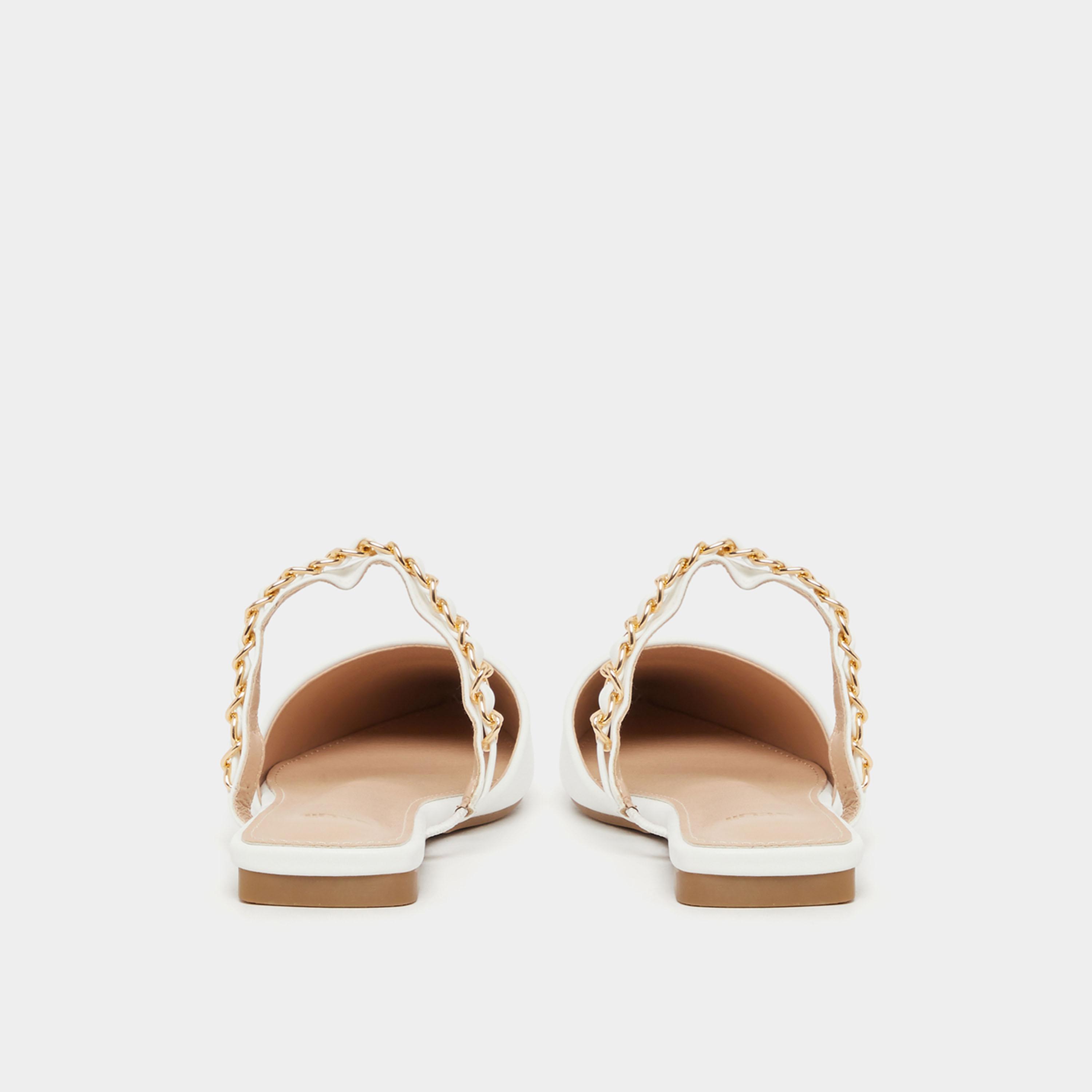 Styli Pointed Toe Slip On Mules With Chain Detail-women-shoes-flats-mules-image-4