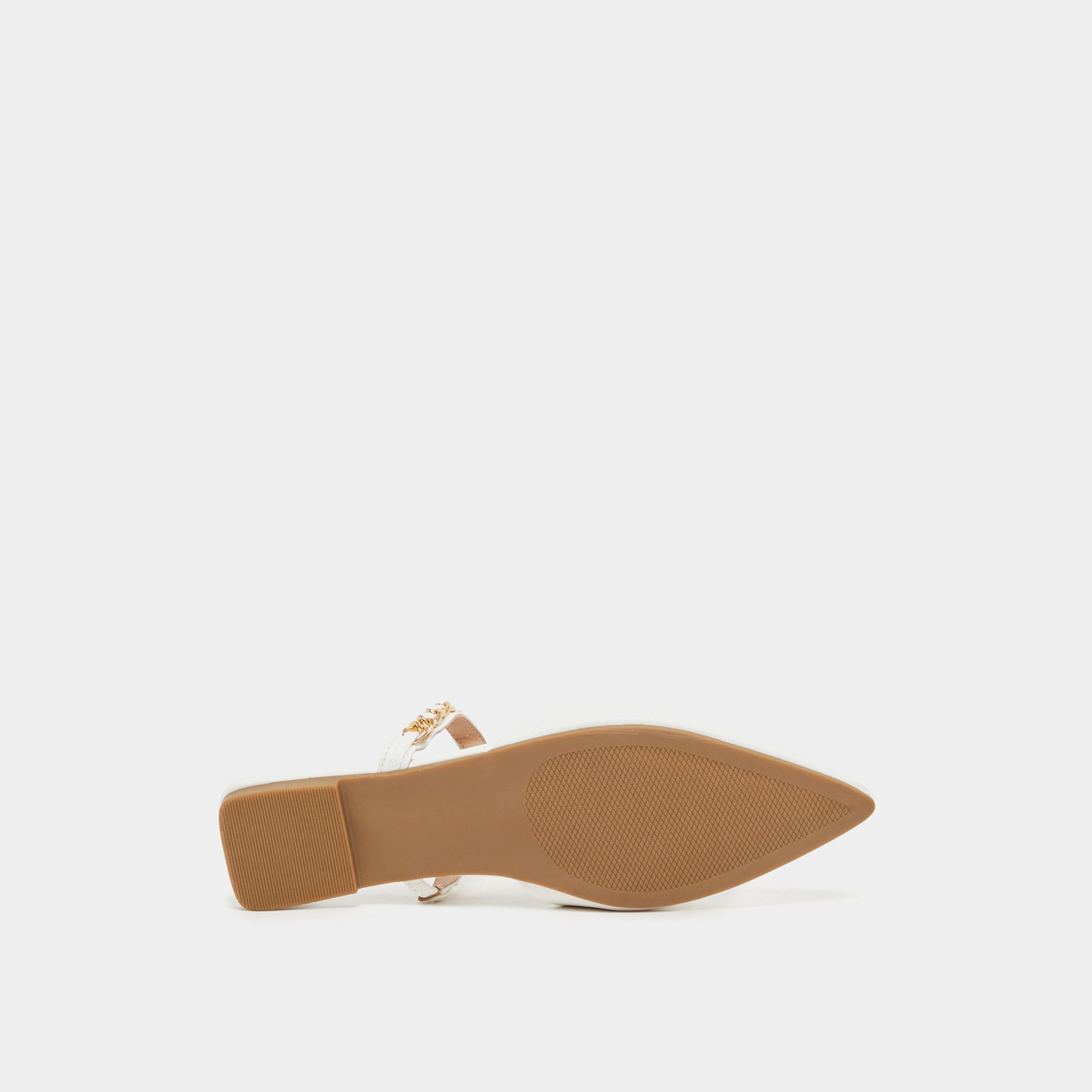 ستايلي - حذاء سهل الارتداء بمقدمة مدببة وتفاصيل سلسلة-women-shoes-flats-mules-image-6
