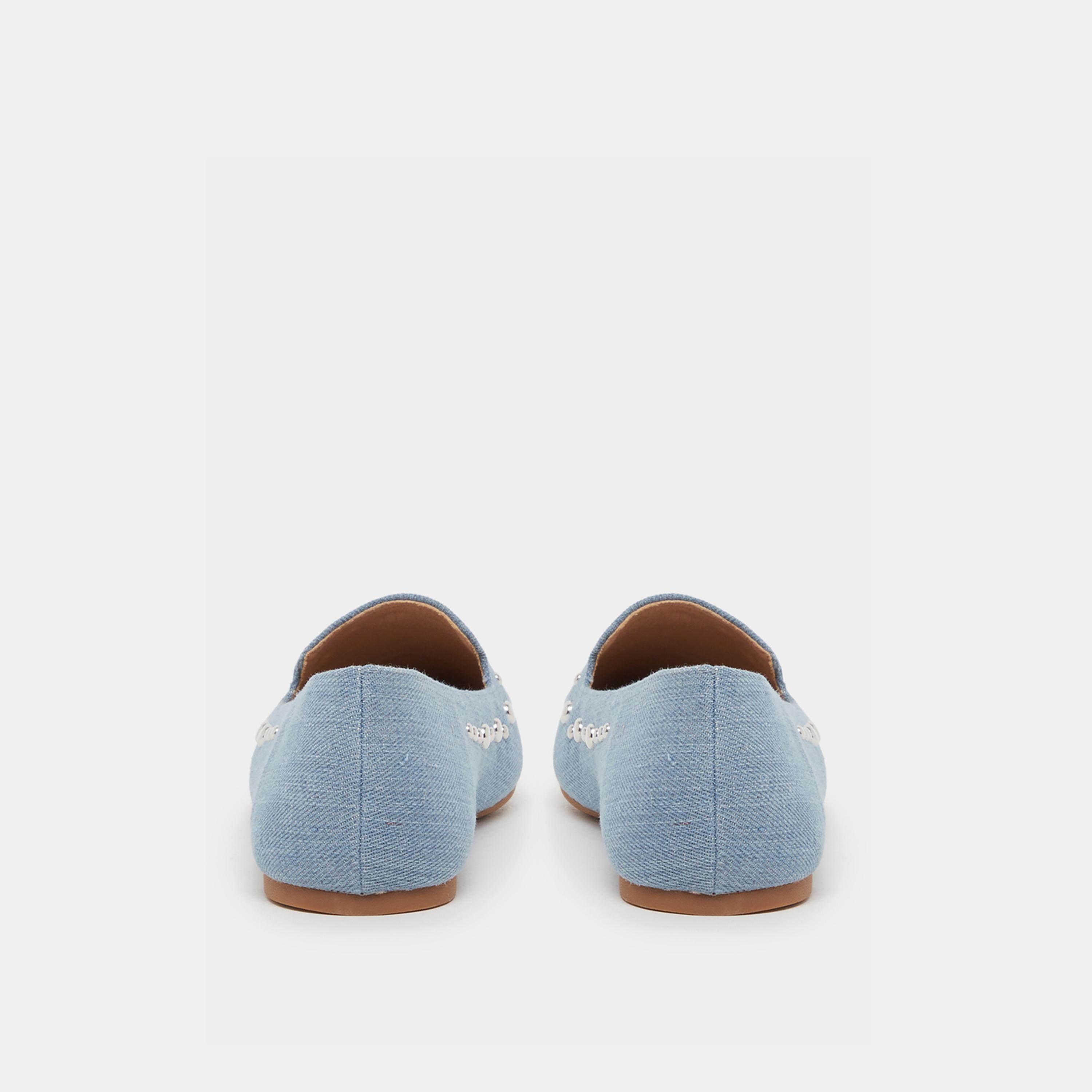 ستايلي - حذاء جينز مزين سهل الارتداء بمقدمة مدببة-women-shoes-loafersandmoccasins-image-4