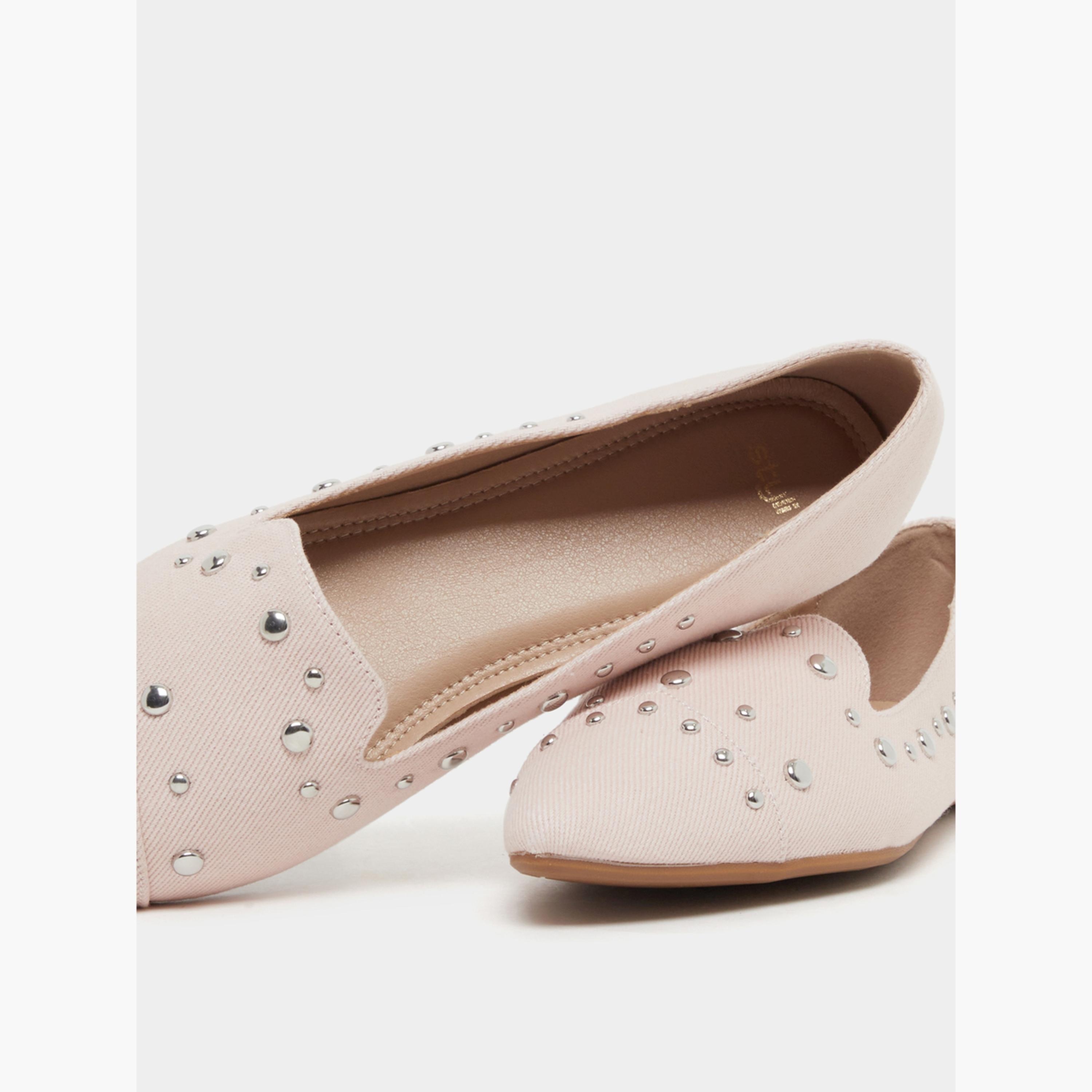 ستايلي - حذاء سهل الارتداء بمقدمة مدببة من جلد سويد مخملي-women-shoes-flats-loafers-image-3