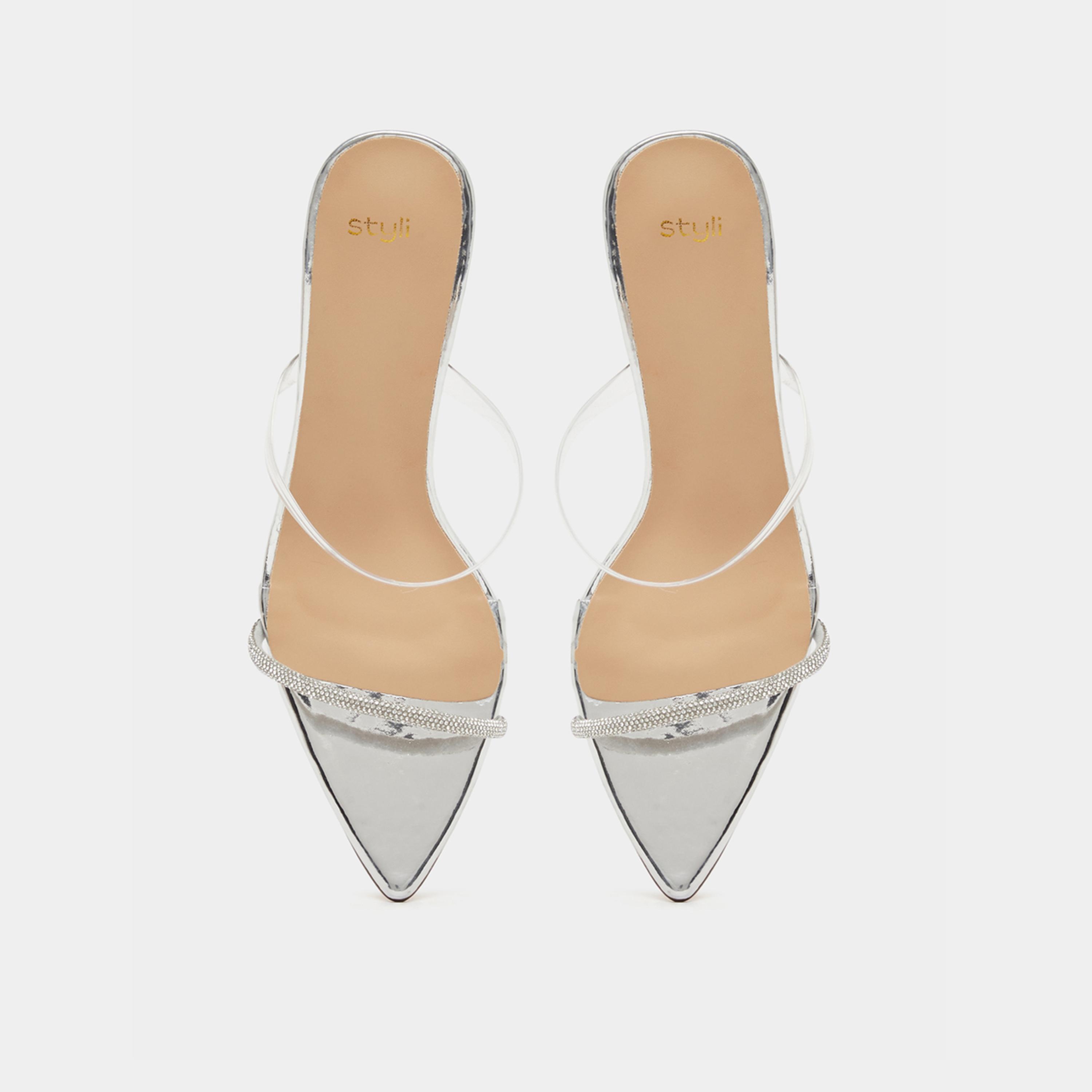 Styli Pointed toe Two strap heel sandals-women-shoes-heels-image-5