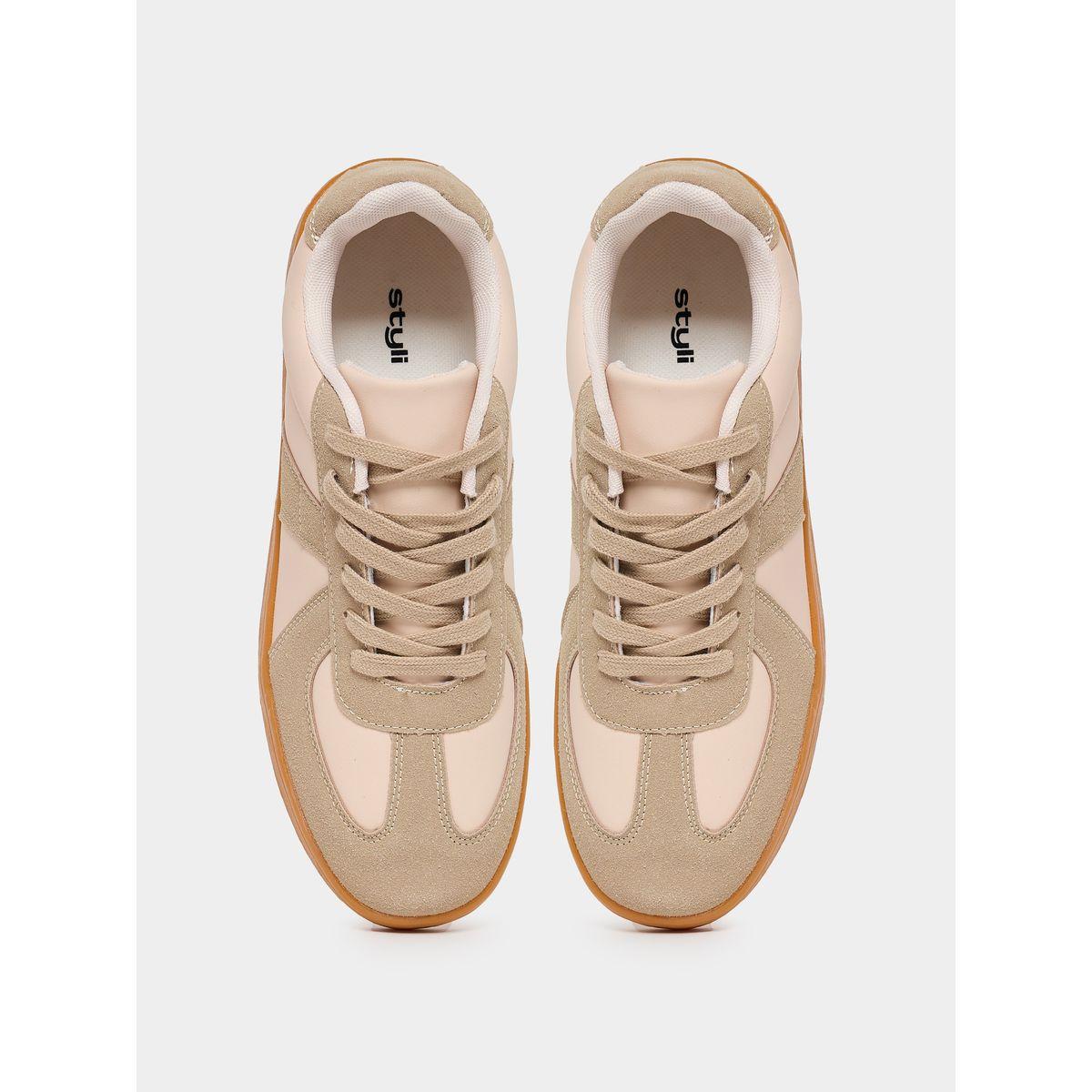 Styli Retro Sole Color Block Lace Up Sneakers-men-shoes-sneakers-image-5