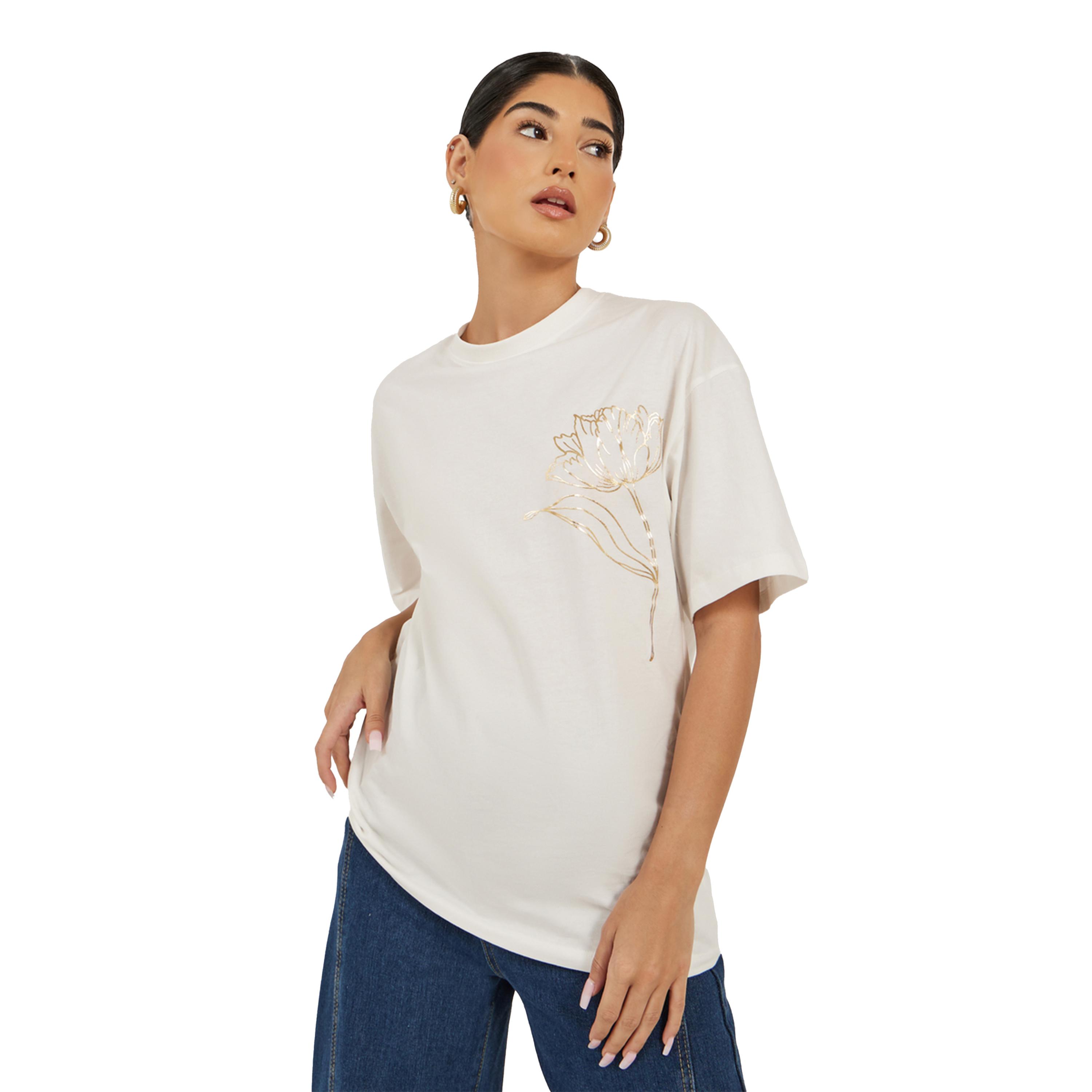 Styli Graphic Print Oversized Round Neck T-Shirt-women-clothing-tshirts-image-1