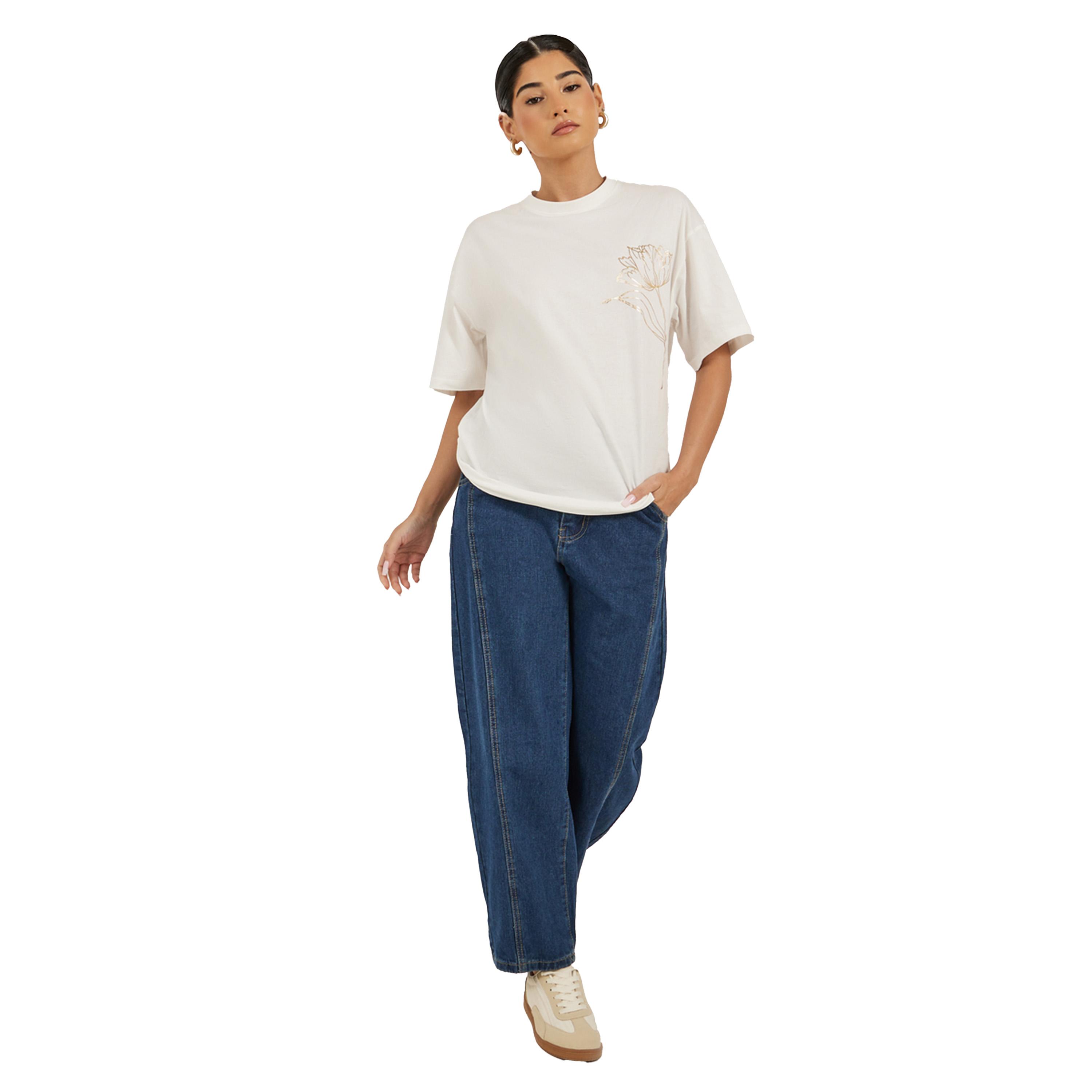Styli Graphic Print Oversized Round Neck T-Shirt-women-clothing-tshirts-image-2