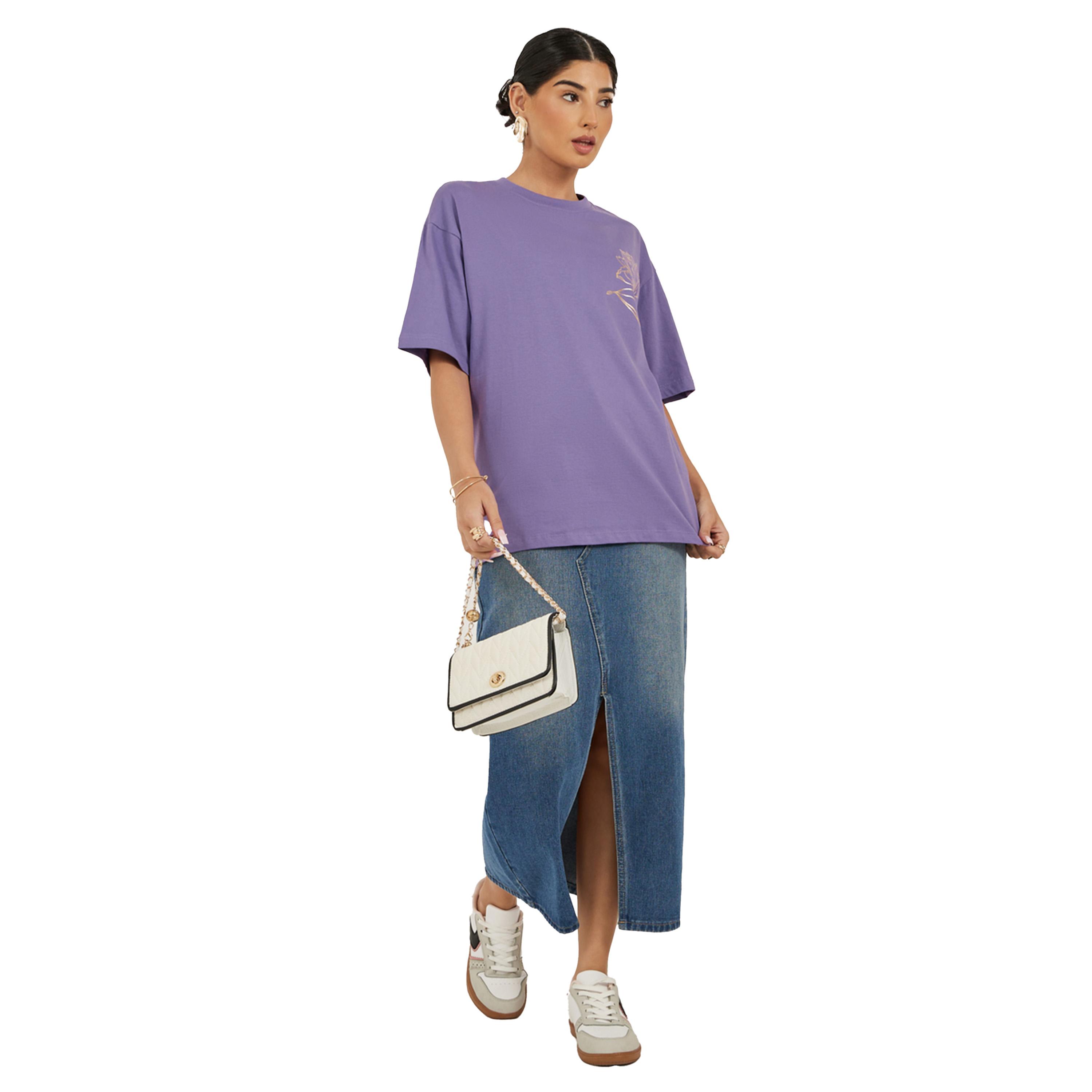 Styli Graphic Print Oversized Round Neck T-Shirt-women-clothing-tshirts-image-2