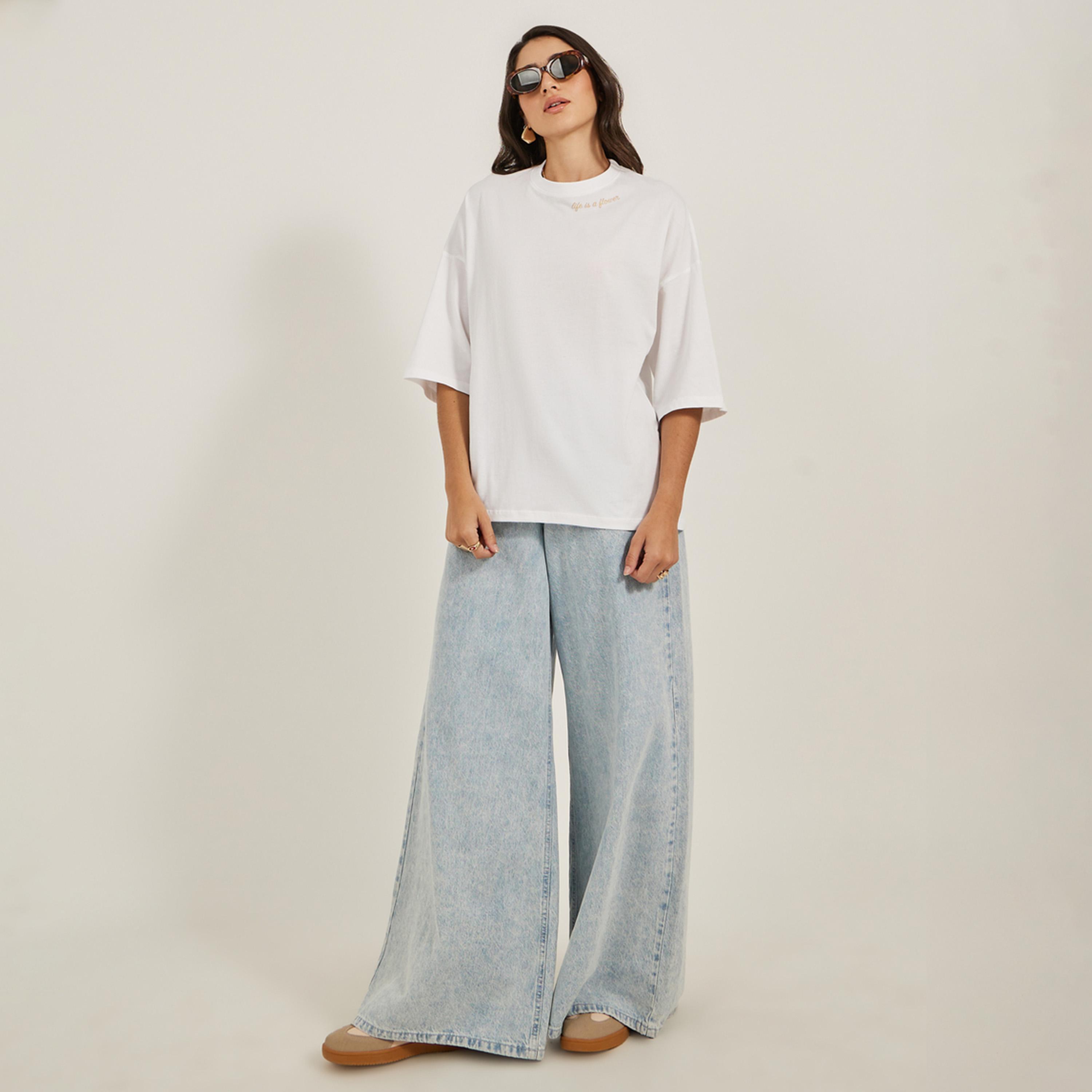Styli Graphic Print Round Neck Oversized T-Shirt-women-clothing-tshirts-image-1
