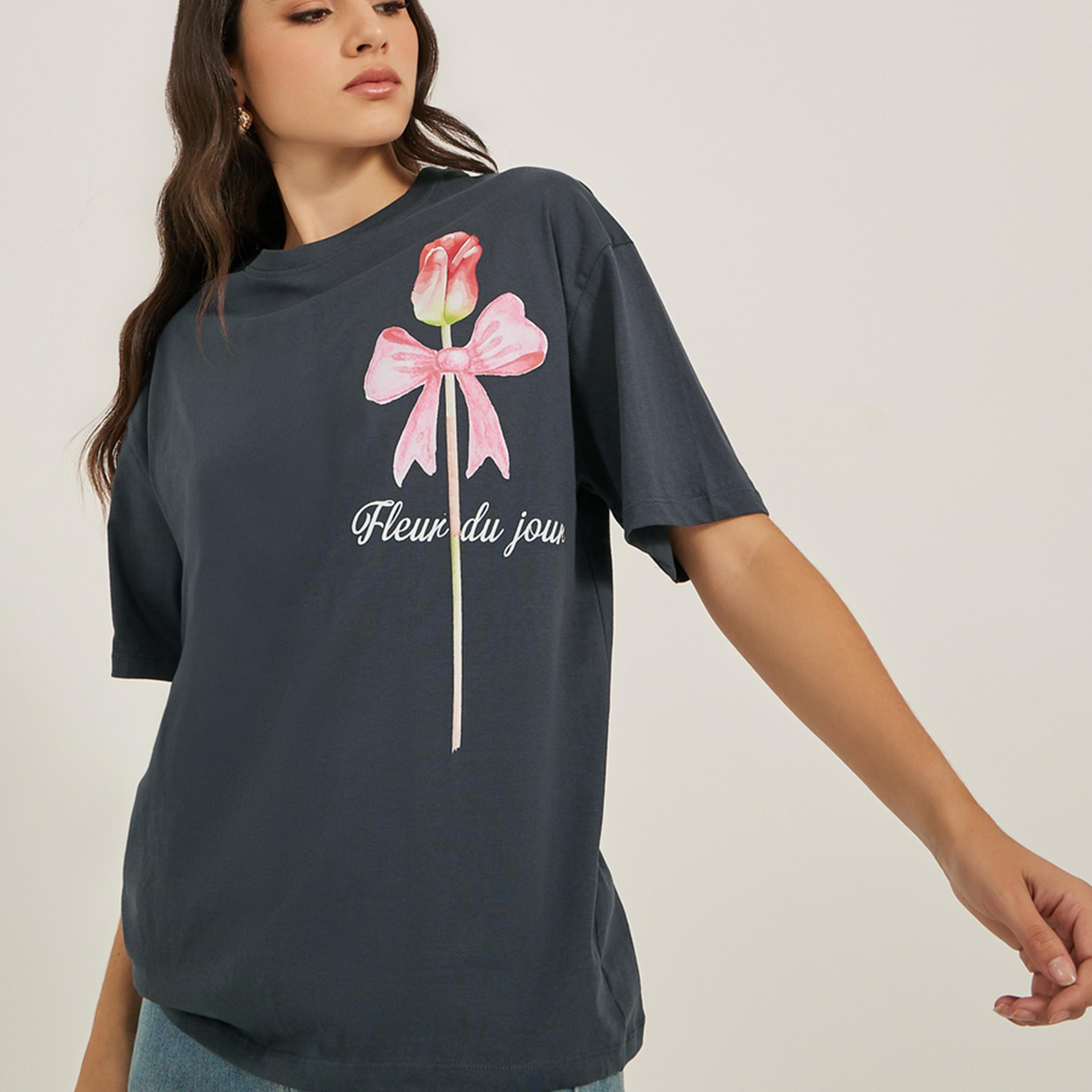 Styli Graphic Print Round Neck Oversized T-Shirt-women-clothing-tshirts-image-3